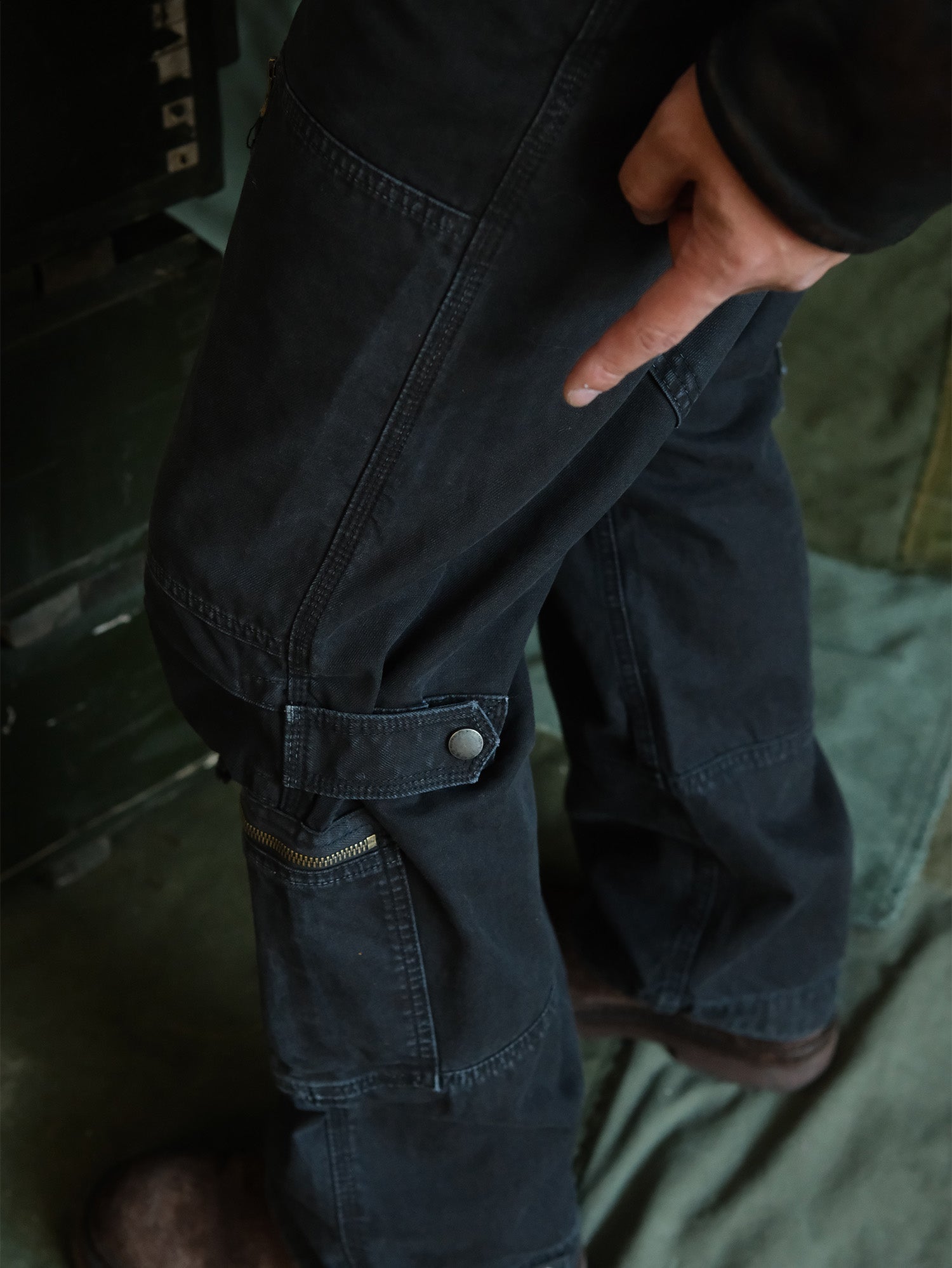 NEIGBORL Washed Multi-Pocket Cargo Pants-Pants-S-Free Shipping Leatheretro