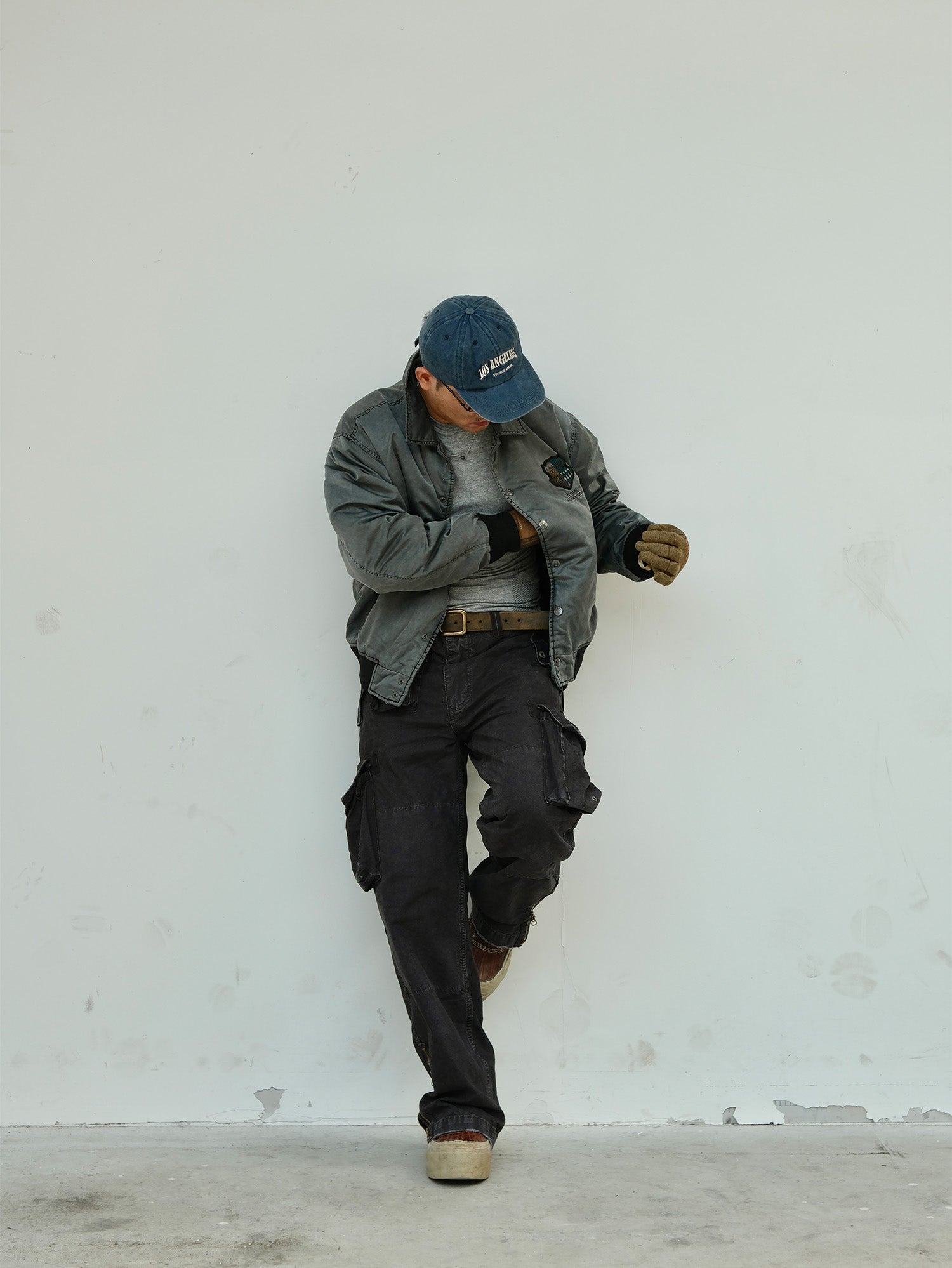 NEIGBORL Washed Distressed Multi-Pocket Cargo Pants-Pants-S-Black-Free Shipping Leatheretro