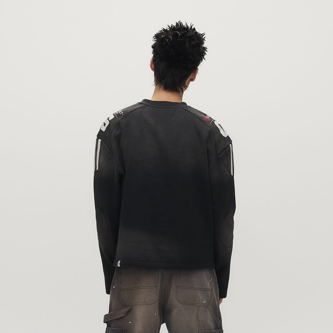 SAVAGEGROWTHWORLD Athletic Distressed Patch Sweatshirt-Sweatshirt-S (Preorder)-Free Shipping Leatheretro