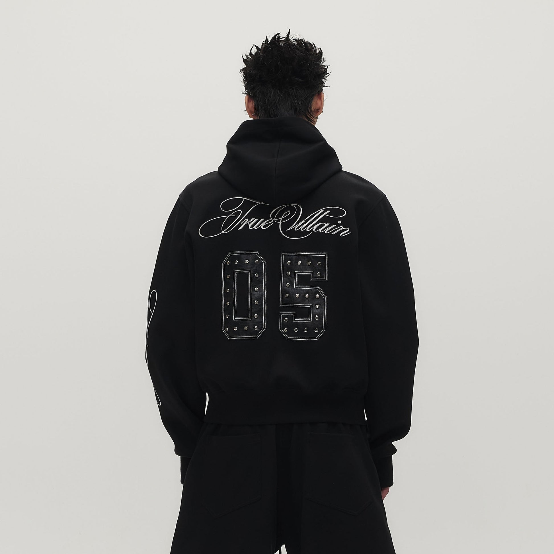 SAVAGEGROWTHWORLD No.05 True Villain Patch Zip-Up Hoodie-Jacket-S (Preorder)-Free Shipping Leatheretro