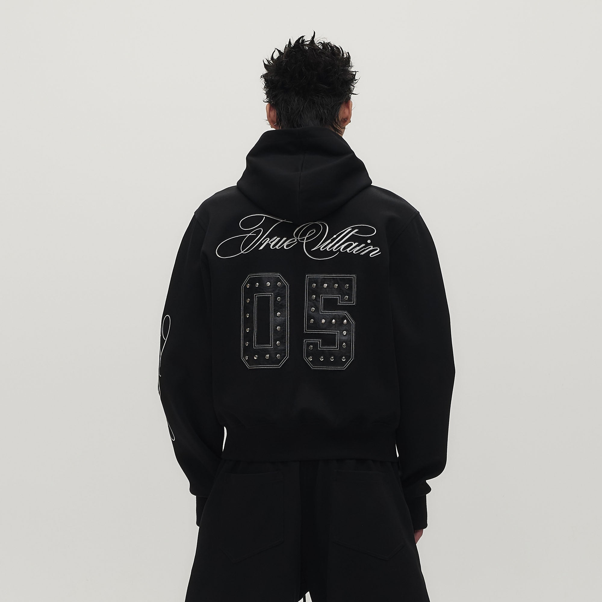 SAVAGEGROWTHWORLD No.05 True Villain Patch Zip-Up Hoodie-Jacket-S (Preorder)-Free Shipping Leatheretro