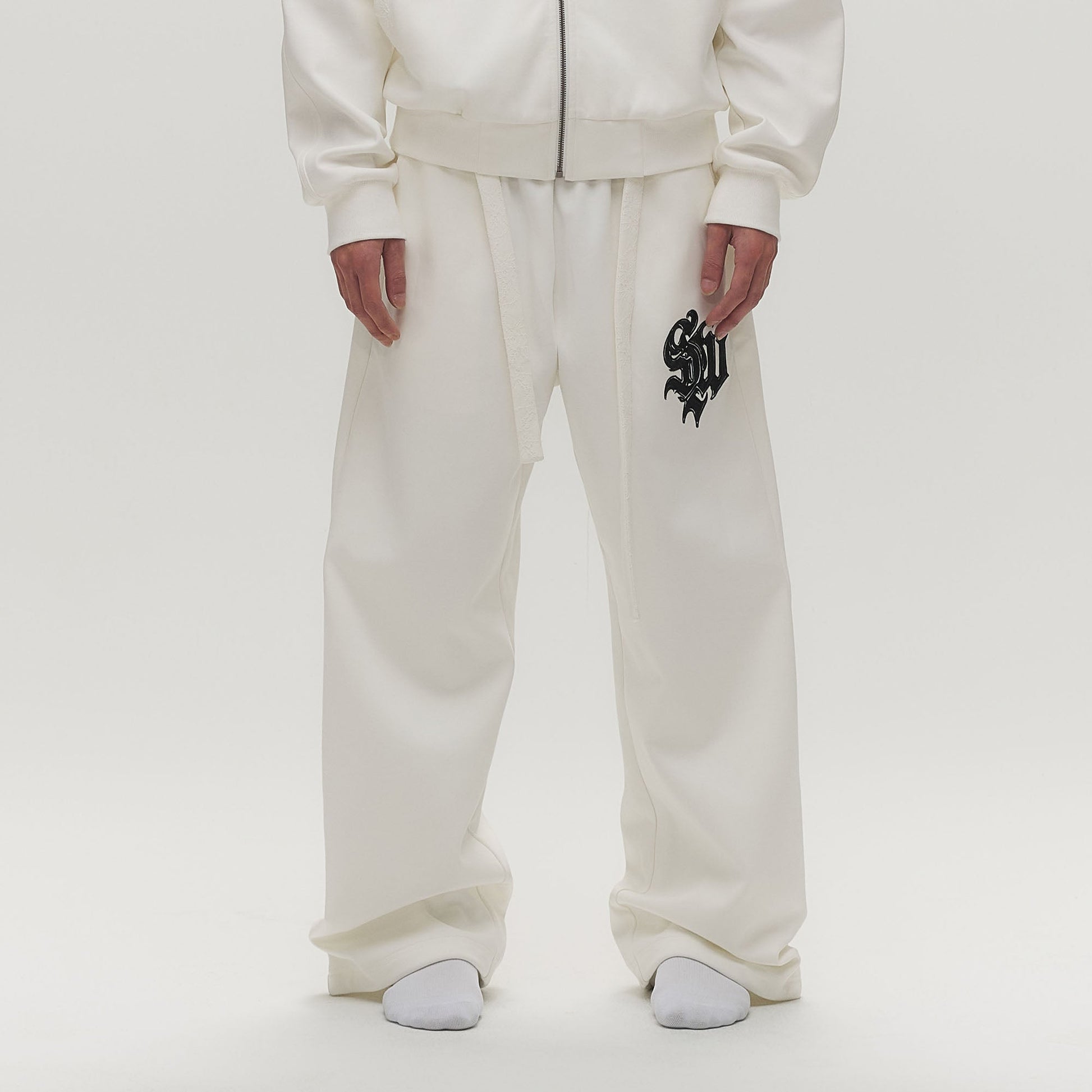 SAVAGEGROWTHWORLD Gothic LOGO Drawstring Sweatpants-Pants-S (Preorder)-Free Shipping Leatheretro