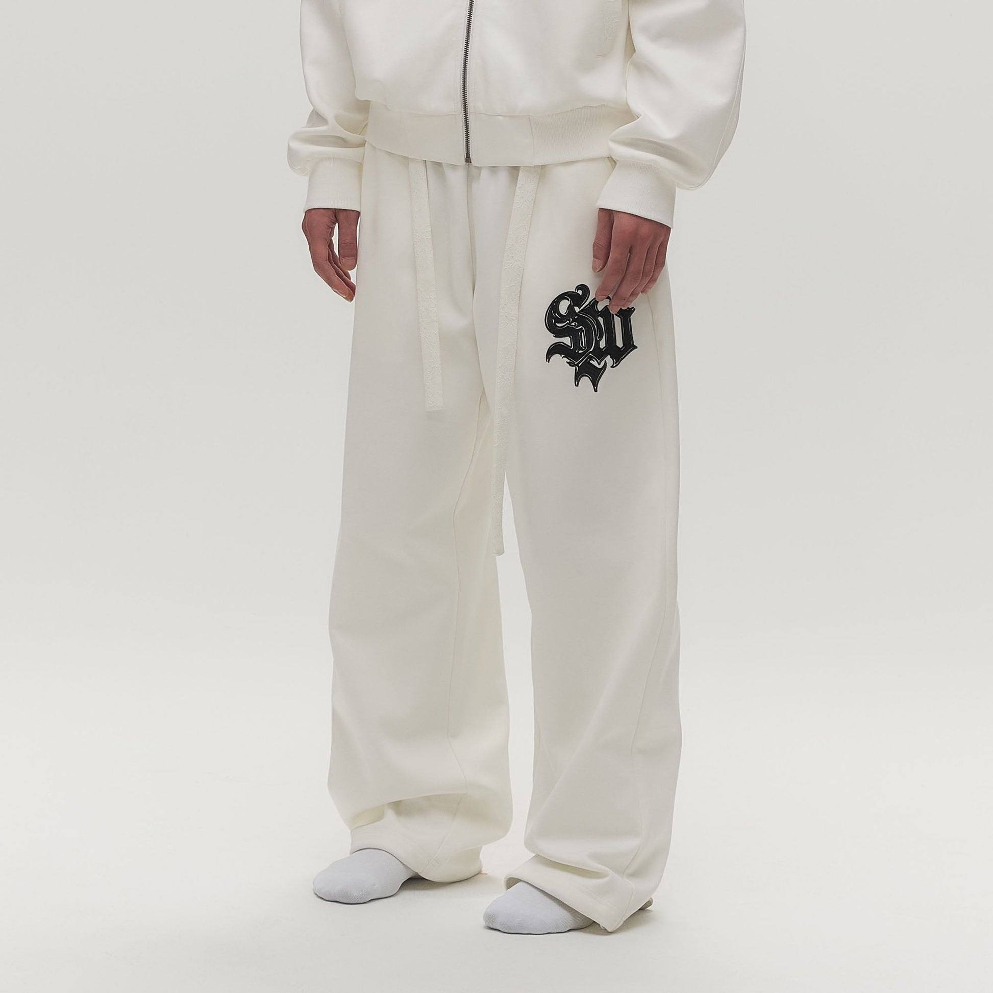 SAVAGEGROWTHWORLD Gothic LOGO Drawstring Sweatpants-Pants-S (Preorder)-Free Shipping Leatheretro