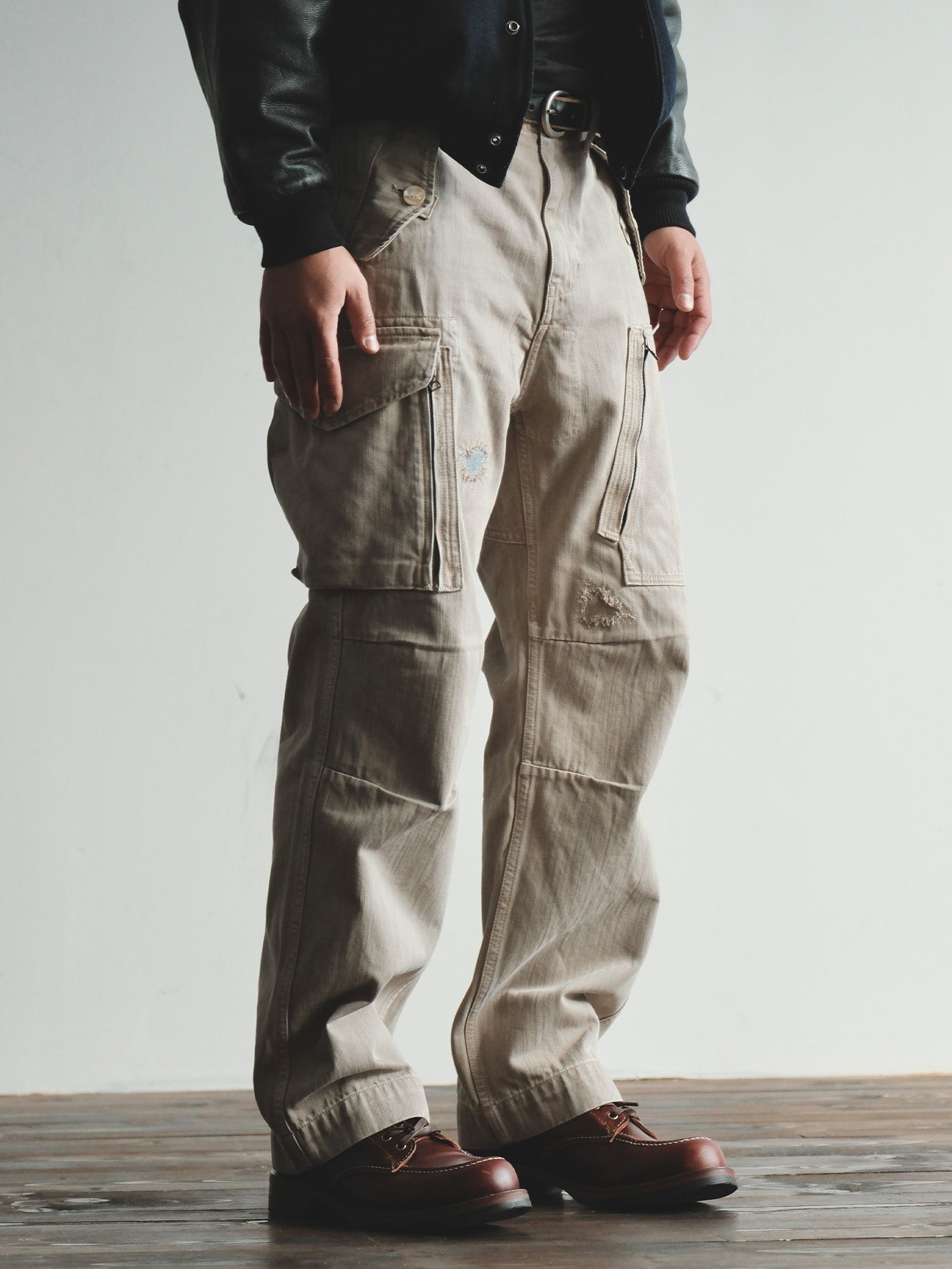 NEIGBORL Retro Washed Cargo Pants-Pants-S-Green-Free Shipping Leatheretro