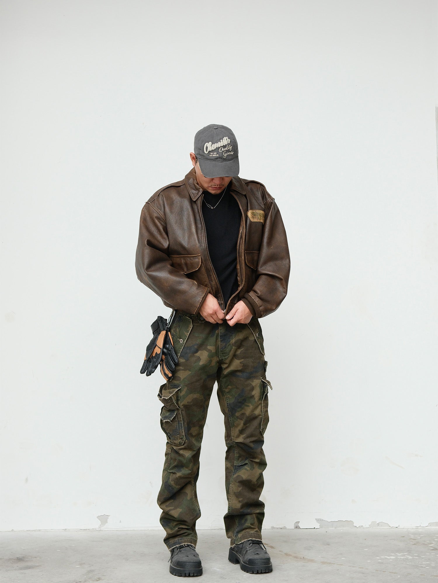 NEIGBORL Retro Multi-Pocket Camo Cargo Pants-Pants-S-Free Shipping Leatheretro
