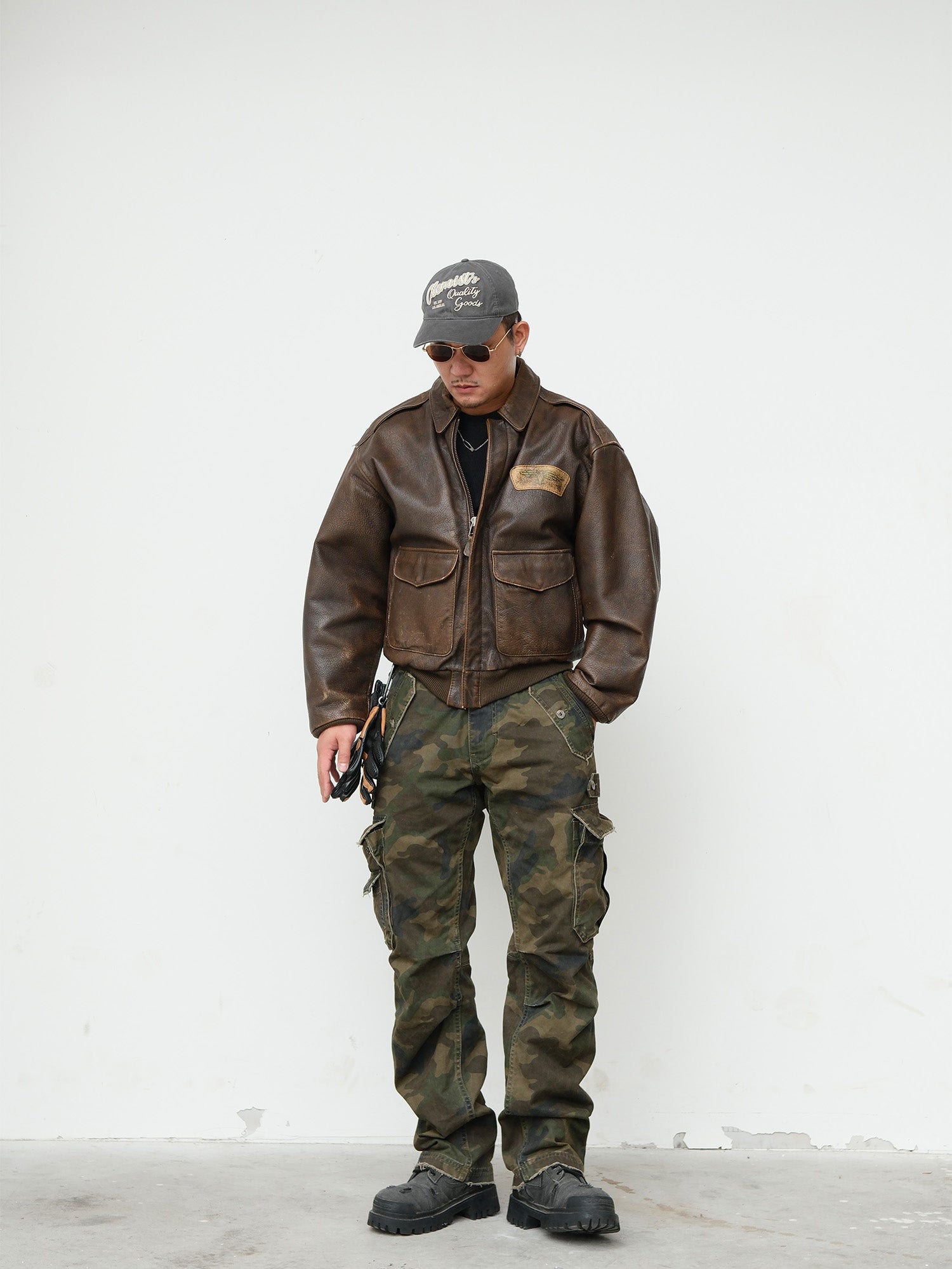 NEIGBORL Retro Multi-Pocket Camo Cargo Pants-Pants-S-Free Shipping Leatheretro