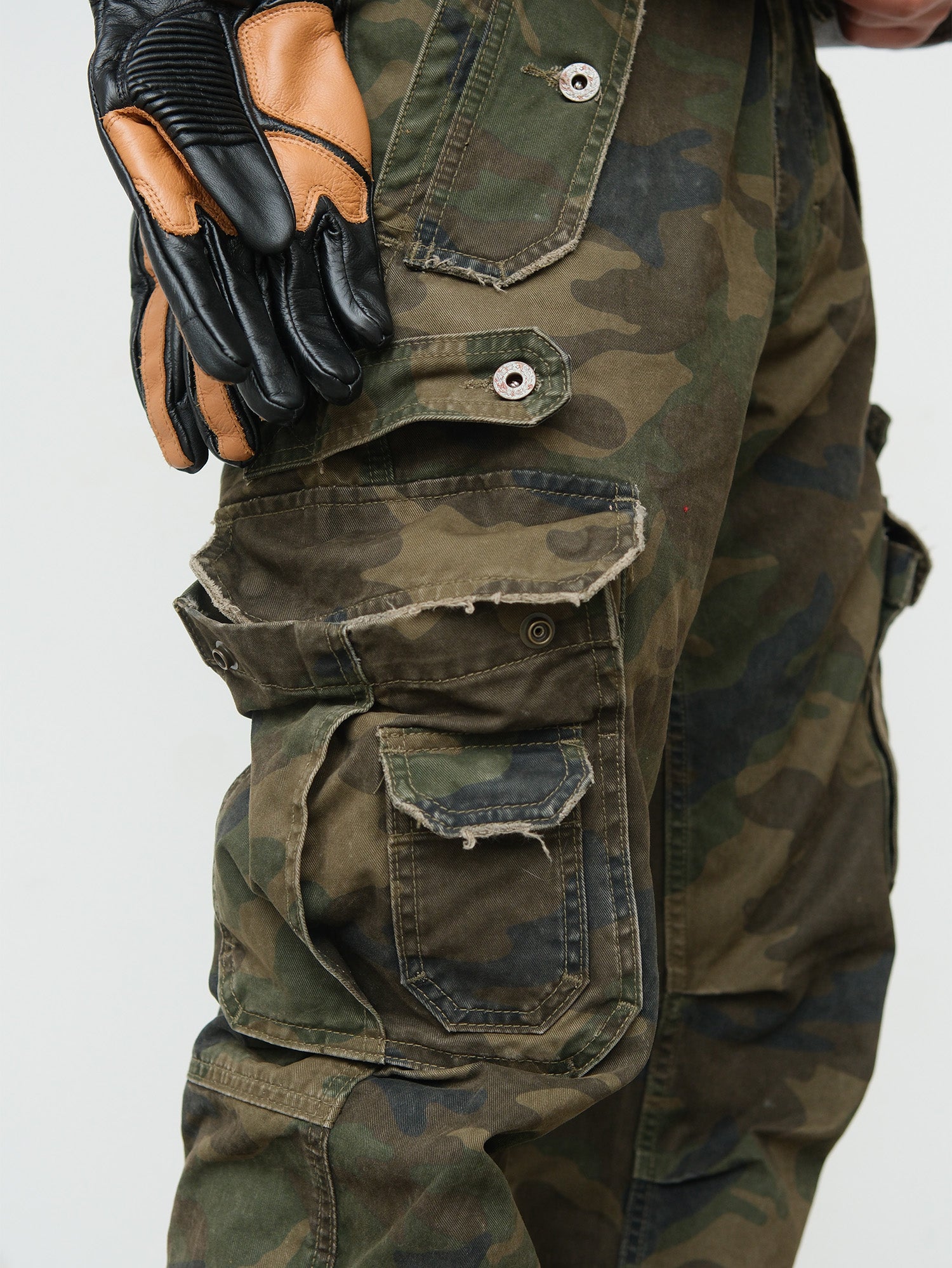 NEIGBORL Retro Multi-Pocket Camo Cargo Pants-Pants-S-Free Shipping Leatheretro