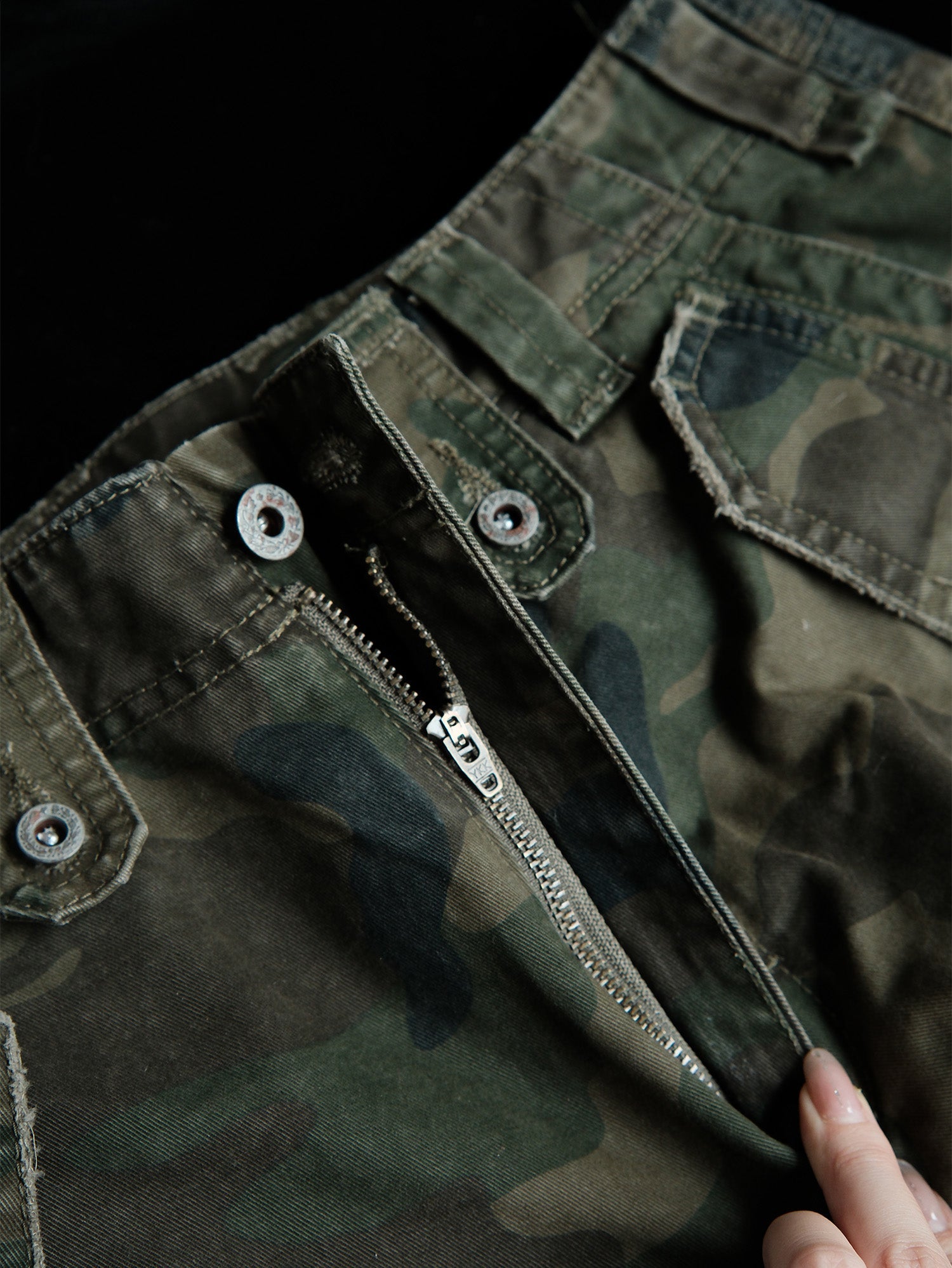 NEIGBORL Retro Multi-Pocket Camo Cargo Pants-Pants-S-Free Shipping Leatheretro