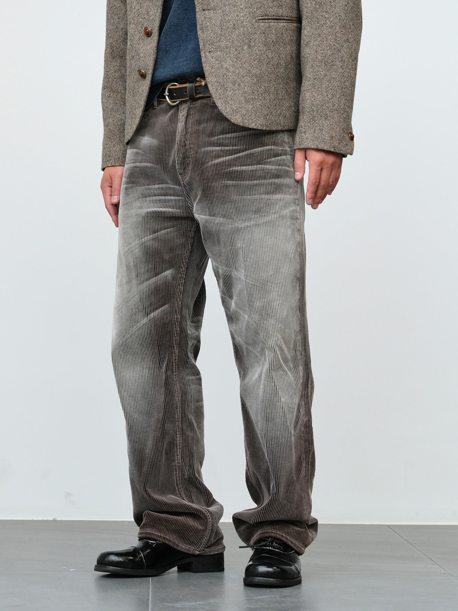 NEIGBORL Washed Corduroy Pants-Pants-S-Light Gray-Free Shipping Leatheretro