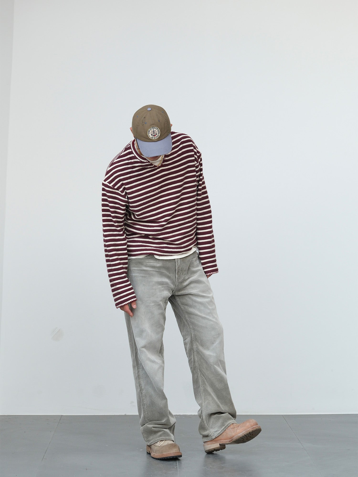 NEIGBORL Washed Corduroy Pants-Pants-S-Light Gray-Free Shipping Leatheretro