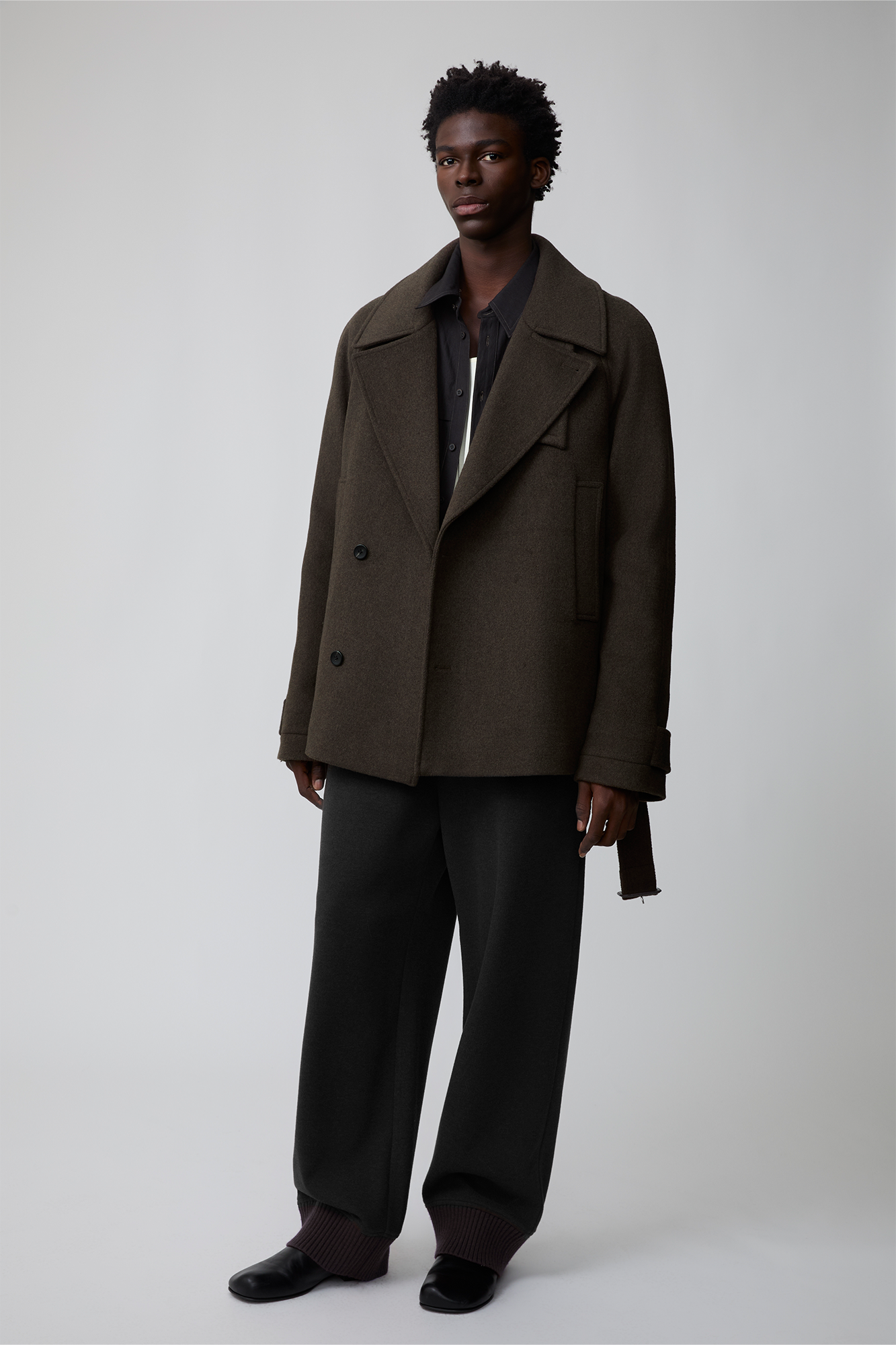 OPICLOTH Double-Breasted Belted Wool-Blend Coat-Jacket-XS-Free Shipping Leatheretro