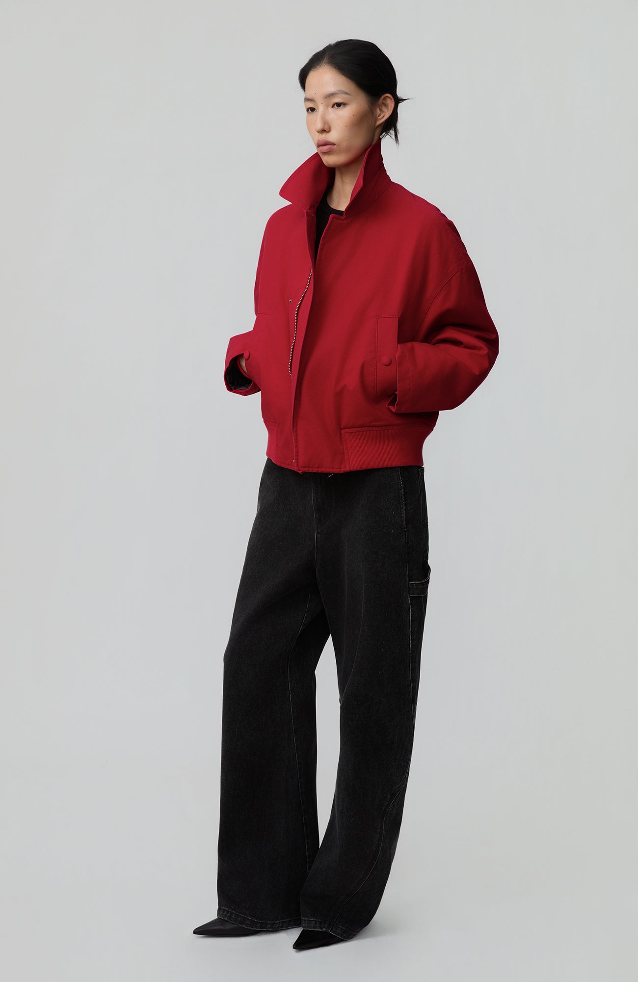 OPICLOTH Classic Washed Panel Straight-Leg Jeans-Jeans-XS-Free Shipping Leatheretro