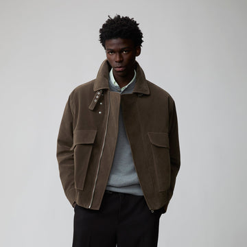 OPICLOTH Suede Dual Zip Quilted Jacket-Jacket-XS (Preorder)-Free Shipping Leatheretro