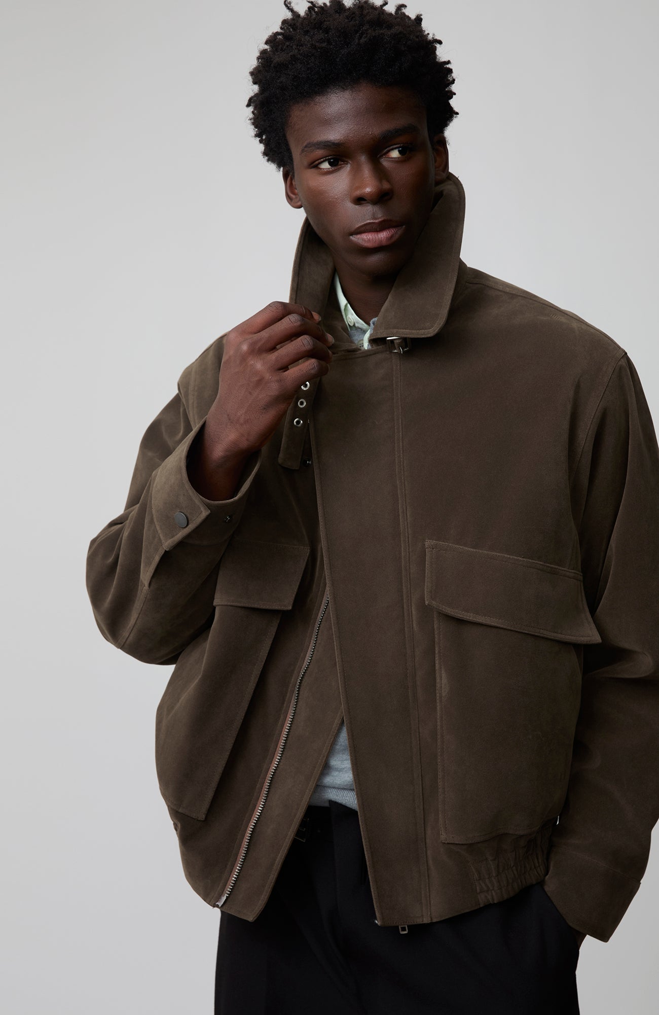 OPICLOTH Suede Dual Zip Quilted Jacket-Jacket-XS (Preorder)-Free Shipping Leatheretro