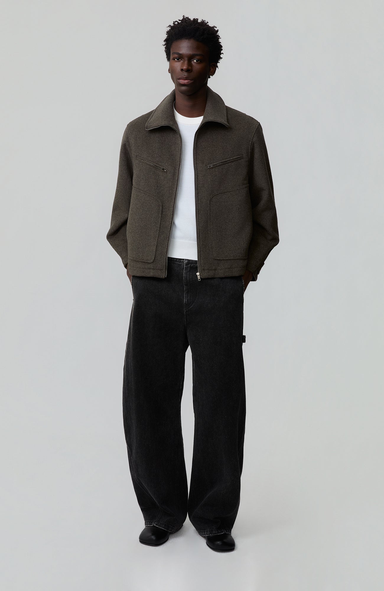 OPICLOTH Classic Washed Panel Straight-Leg Jeans-Jeans-XS-Free Shipping Leatheretro