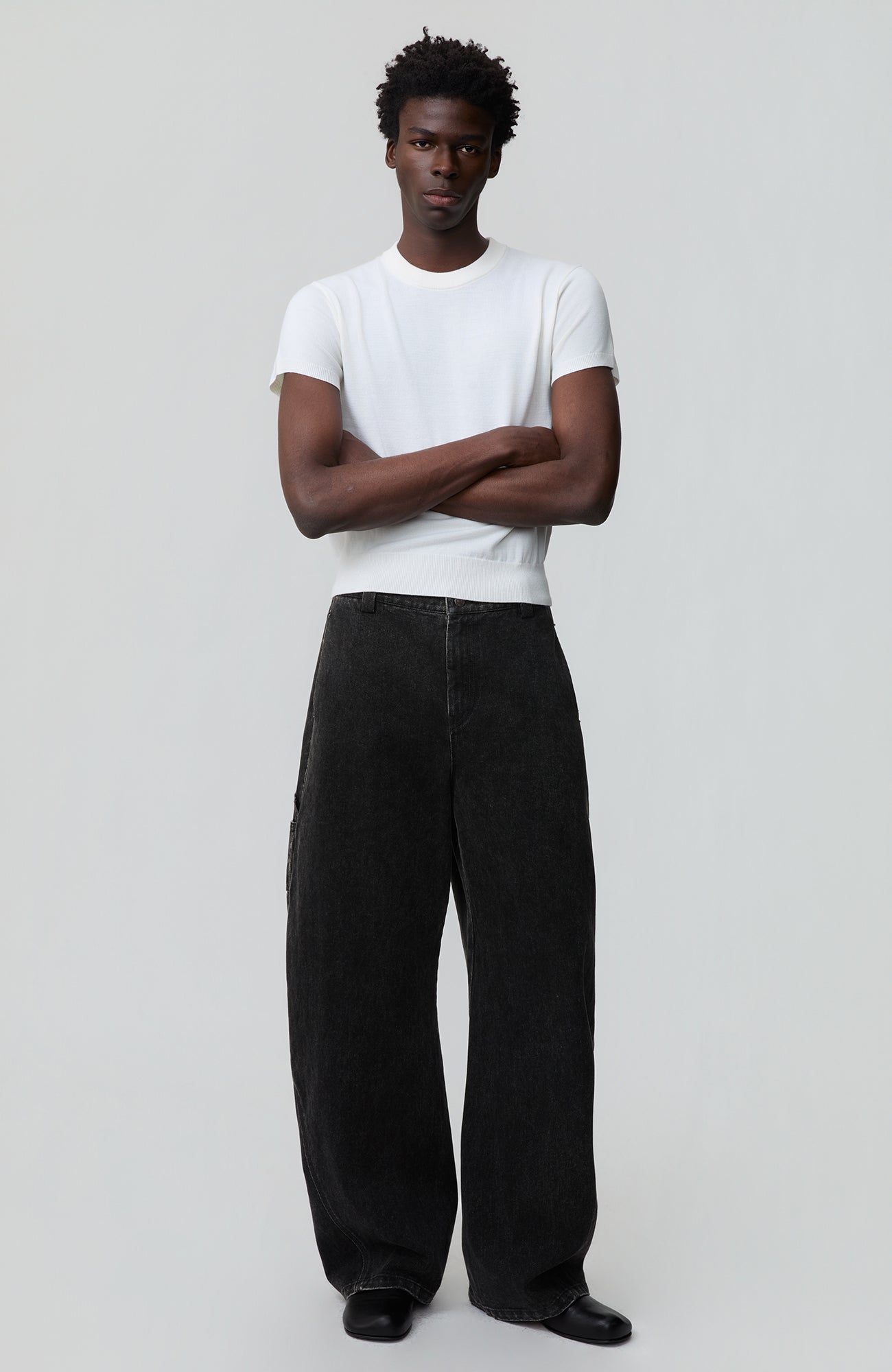 OPICLOTH Classic Washed Panel Straight-Leg Jeans-Jeans-XS-Free Shipping Leatheretro