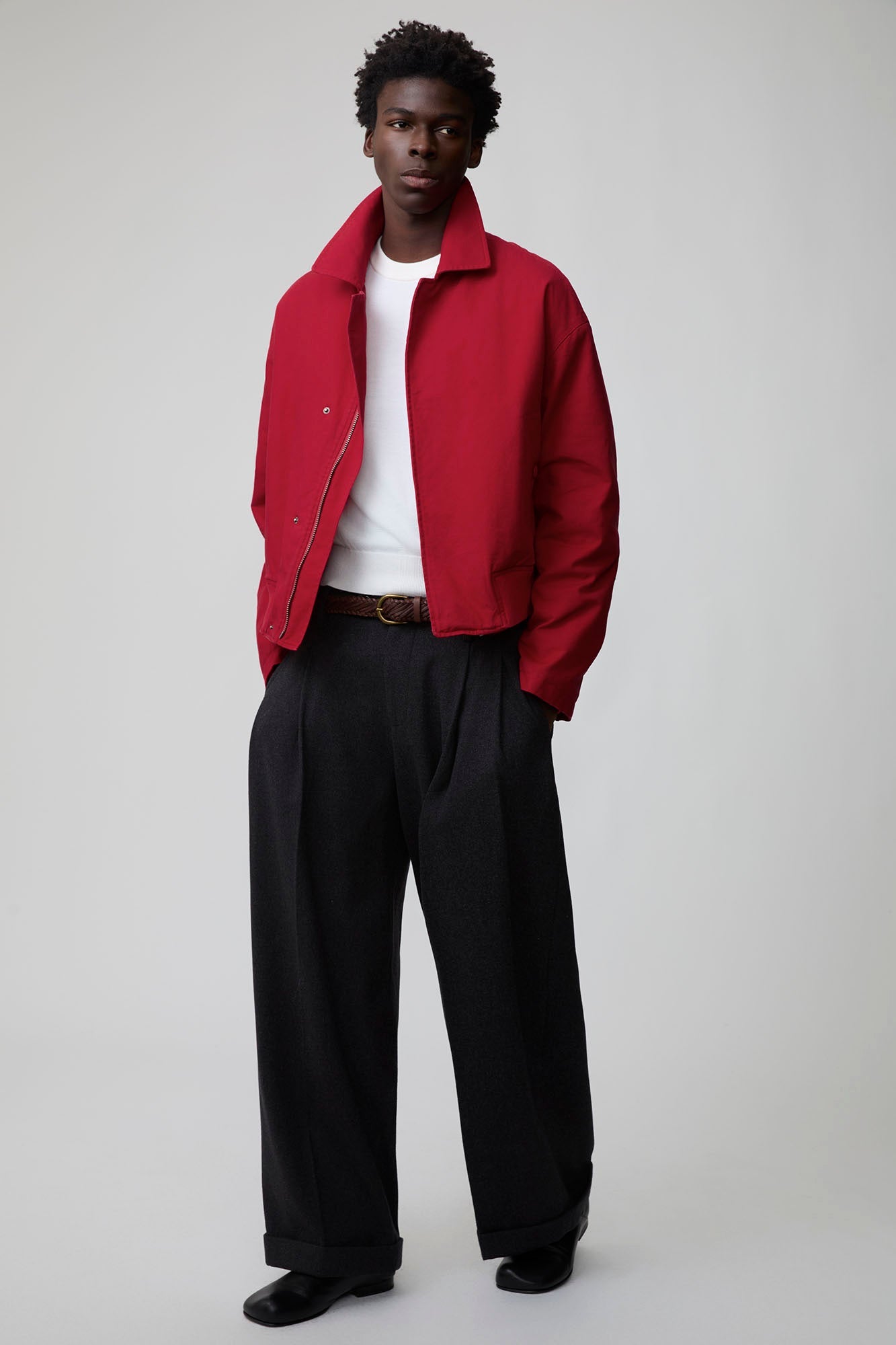 OPICLOTH Washed Quilted Cotton Collar Jacket