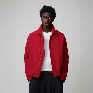 OPICLOTH Washed Quilted Cotton Collar Jacket