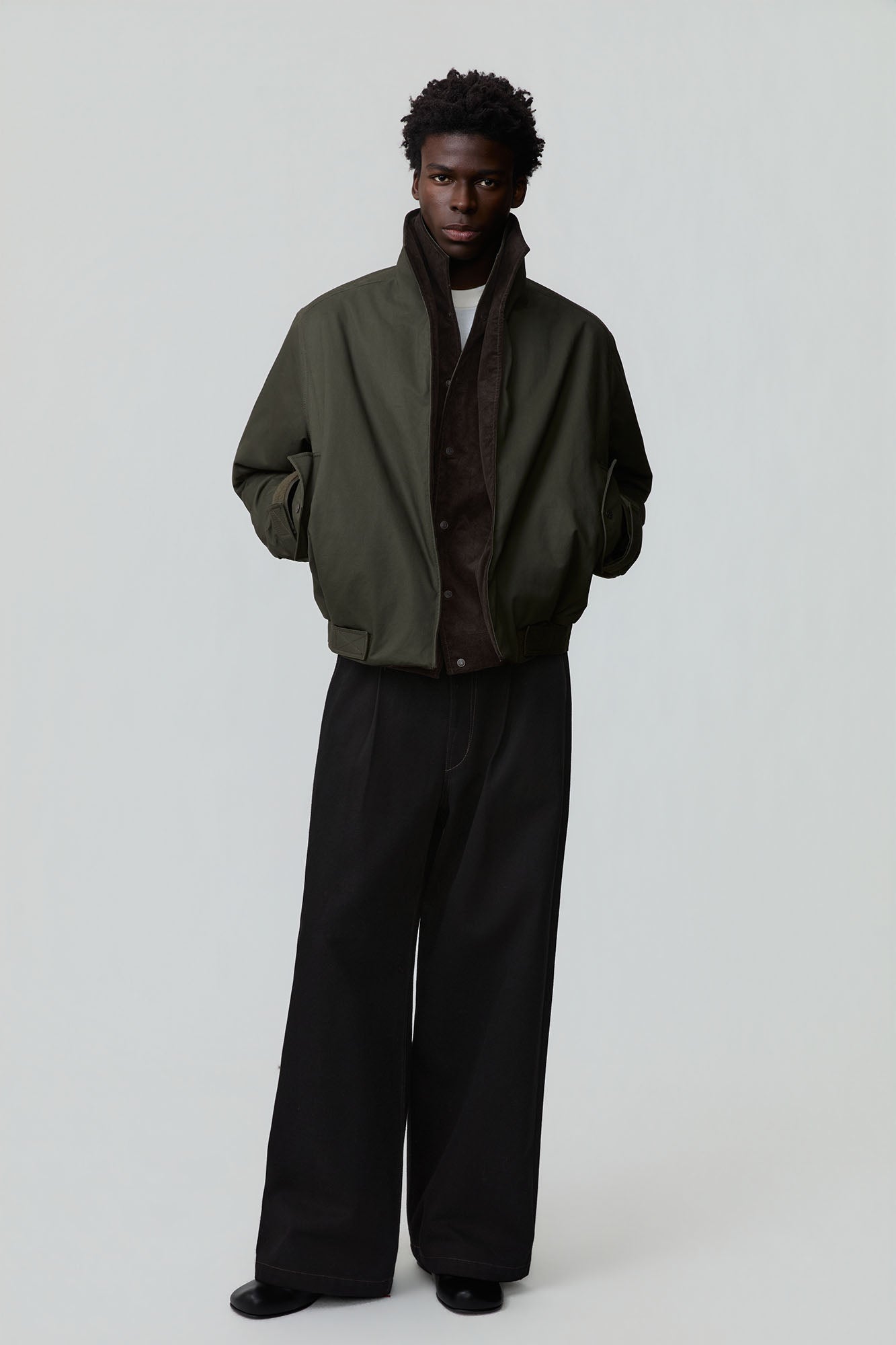 OPICLOTH Double-Collar Twill Cotton Jacket