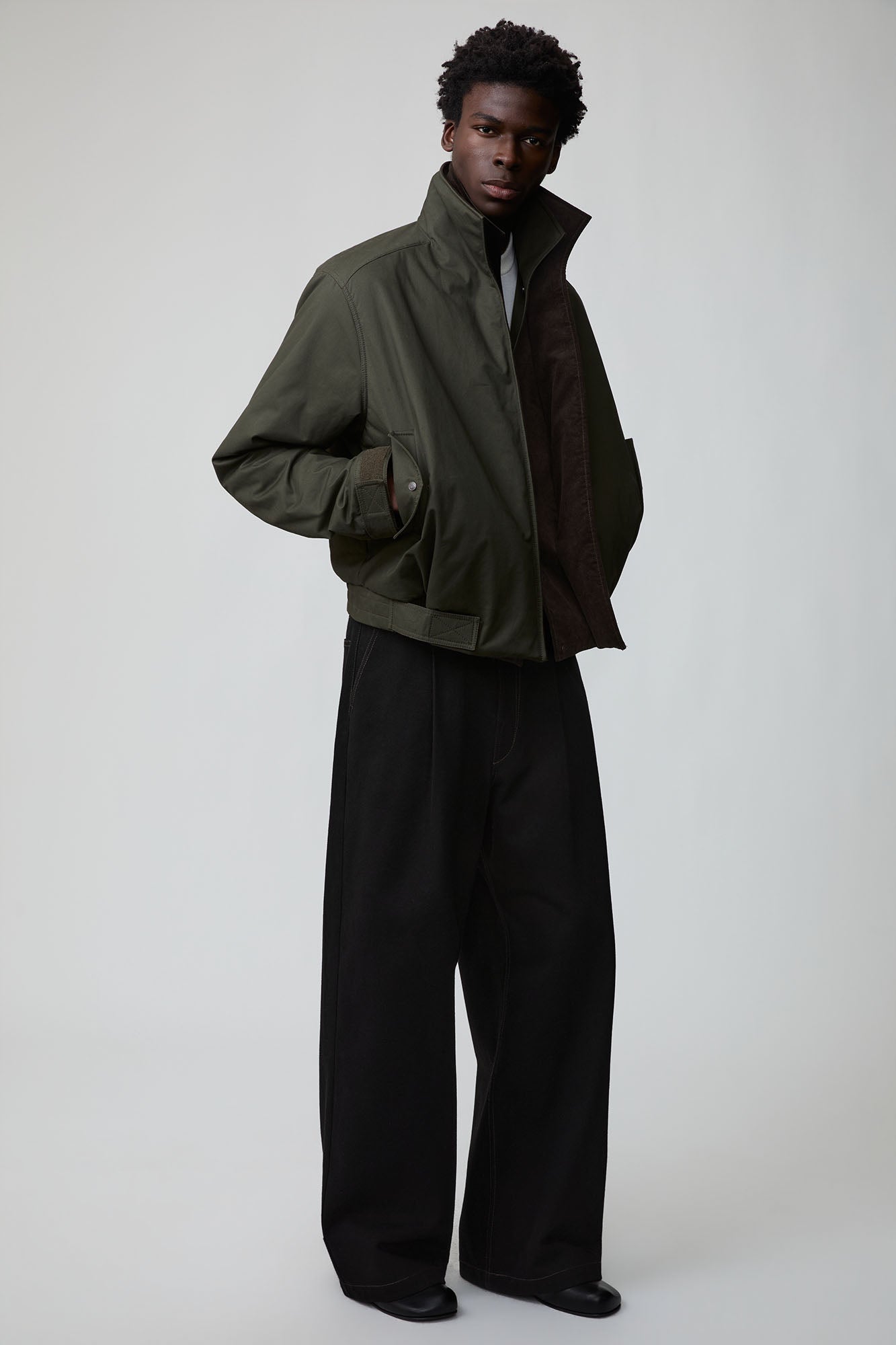 OPICLOTH Double-Collar Twill Cotton Jacket