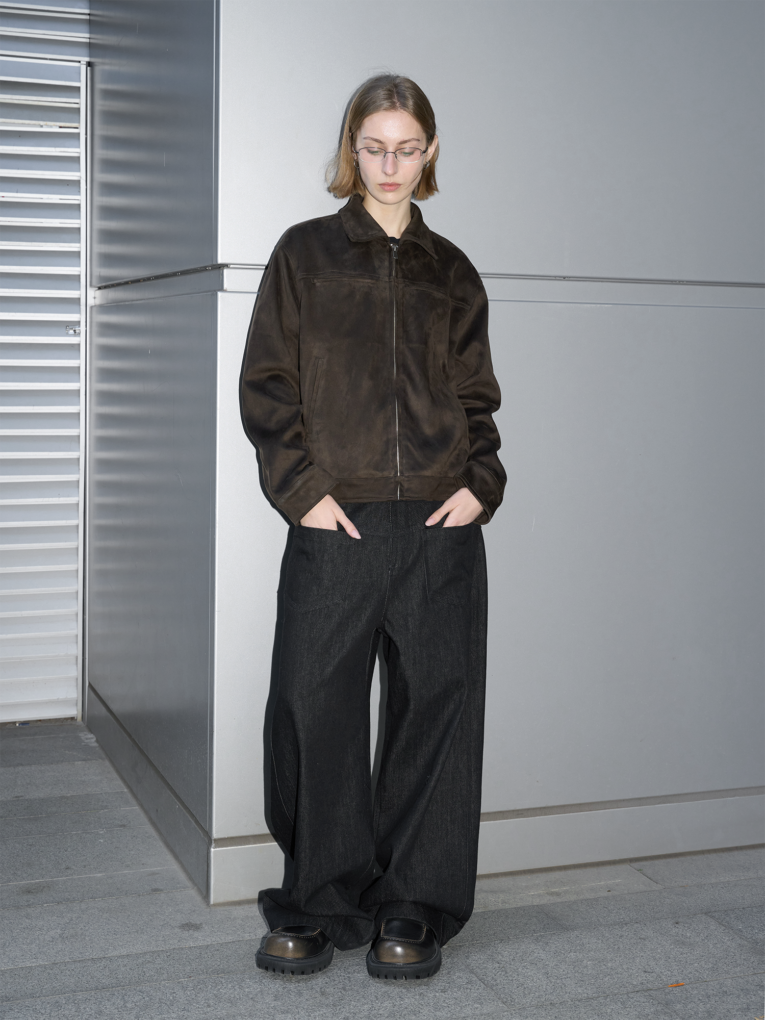 LABELROOM Minimal Faux-Suede Jacket