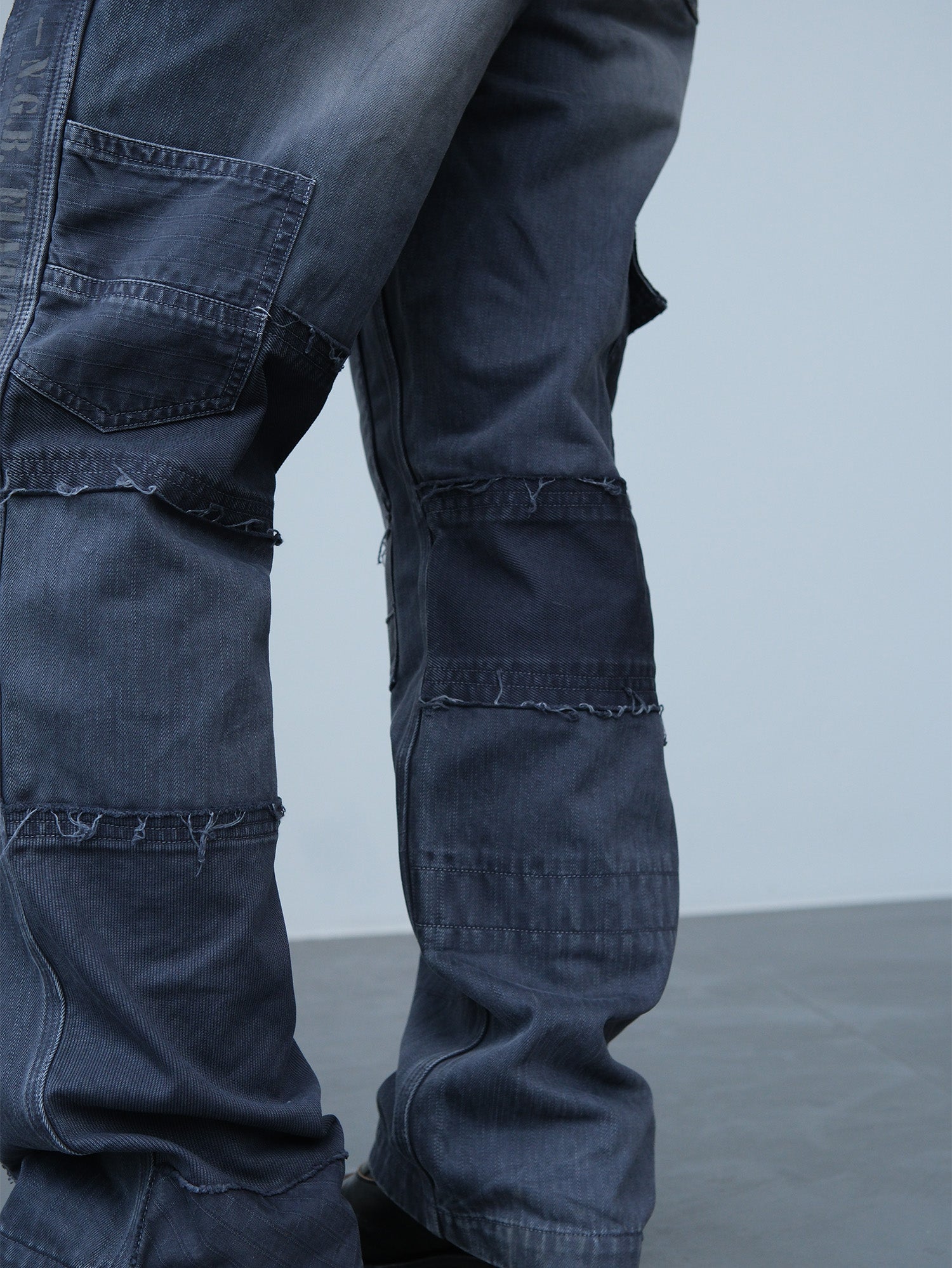 NEIGBORL Retro Distressed Paneled Cargo Pants-Pants-S-Green-Free Shipping Leatheretro