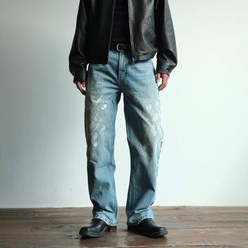 NEIGBORL Paint Splatter Washed Denim Pants-Pants-XS(29) (Preorder)-Free Shipping Leatheretro