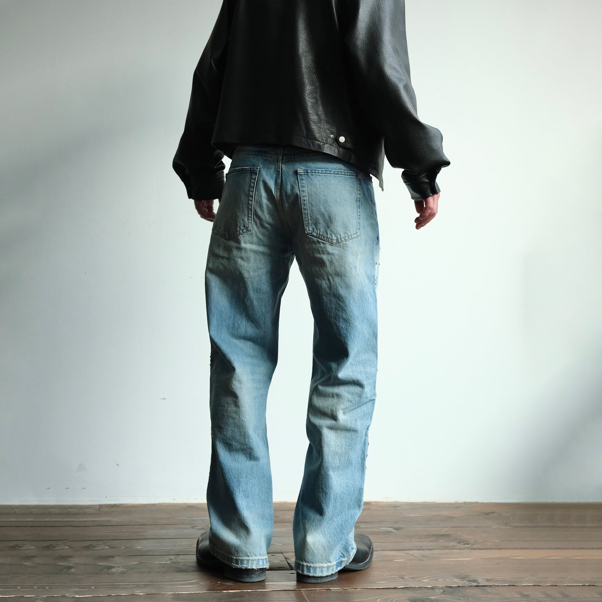 NEIGBORL Paint Splatter Washed Denim Pants-Pants-XS(29) (Preorder)-Free Shipping Leatheretro