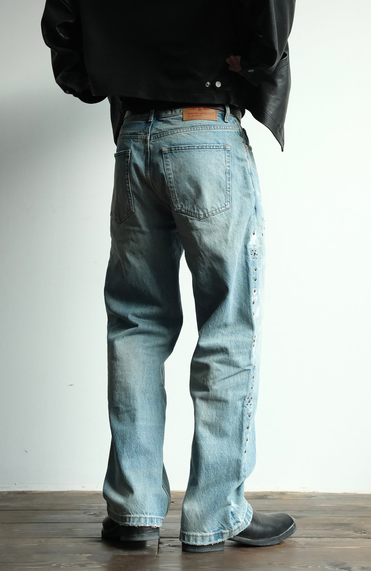 NEIGBORL Paint Splatter Washed Denim Pants-Pants-XS(29) (Preorder)-Free Shipping Leatheretro