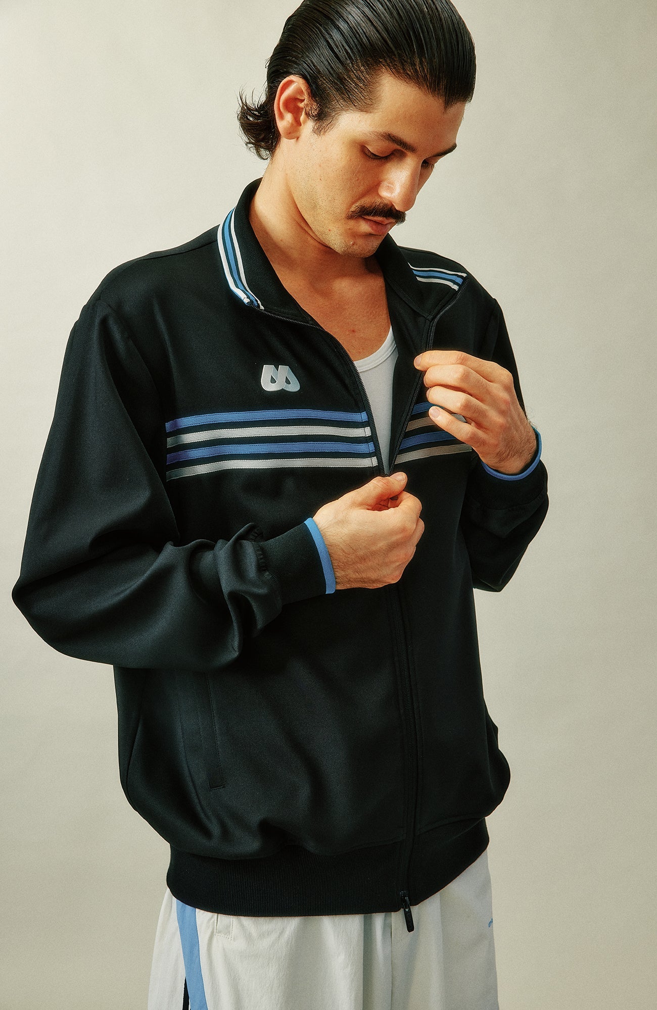 UMAMIISM Retro Striped Track Jacket-Jacket-XS (Preorder)-Dark Blue-Free Shipping Leatheretro