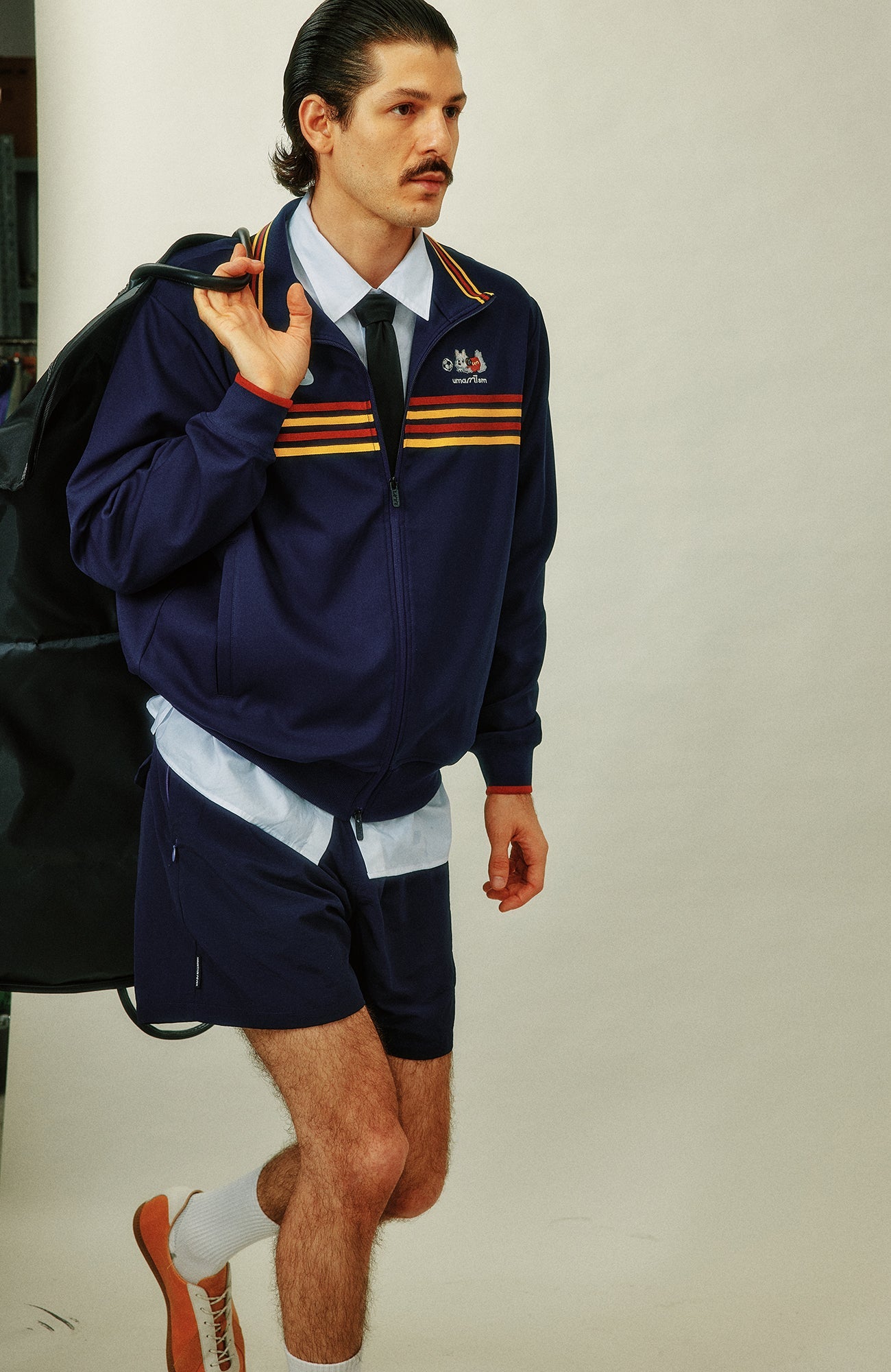 UMAMIISM Retro Striped Track Jacket-Jacket-XS (Preorder)-Dark Blue-Free Shipping Leatheretro
