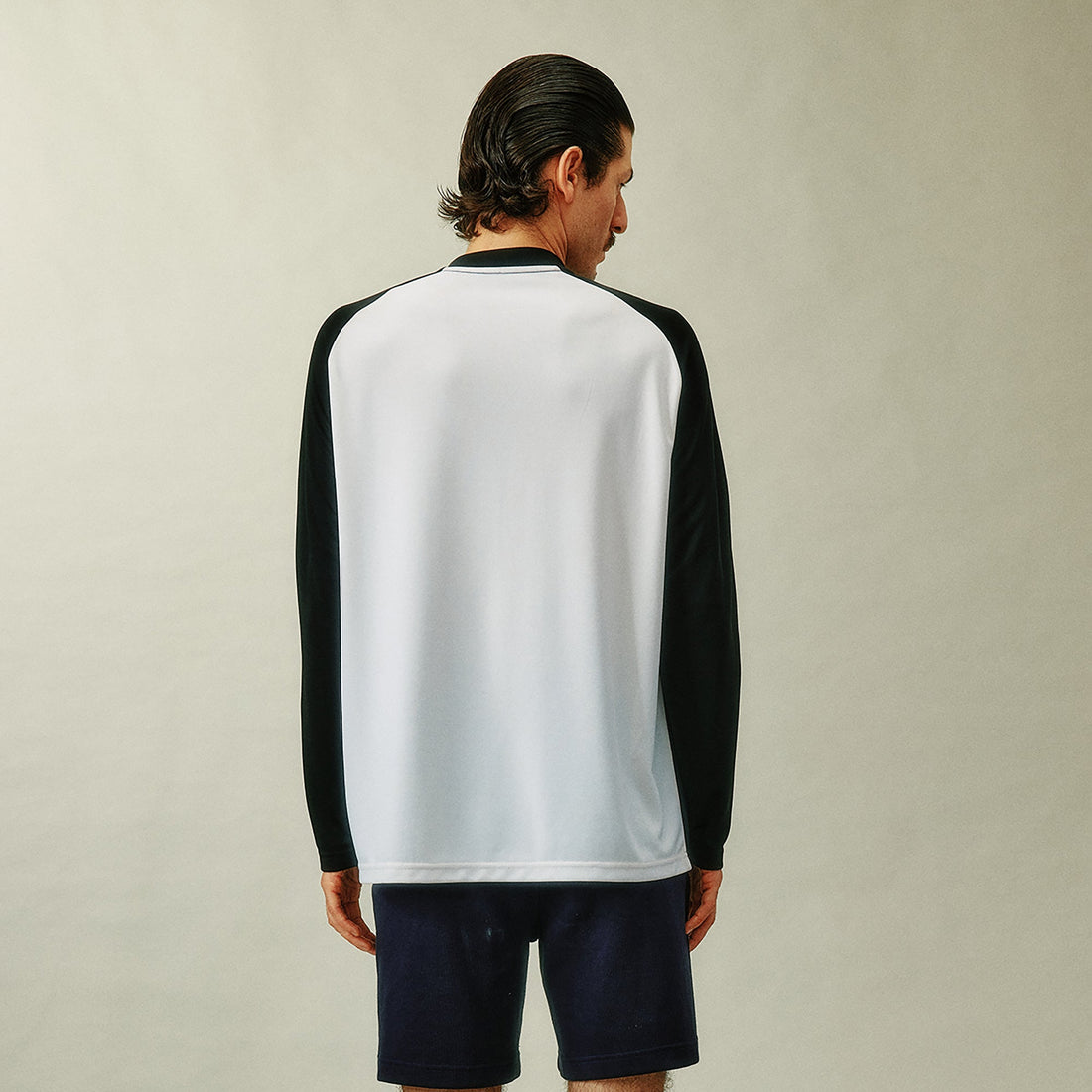 UMAMIISM Quick-Dry Striped Raglan Zip-Up Tee
