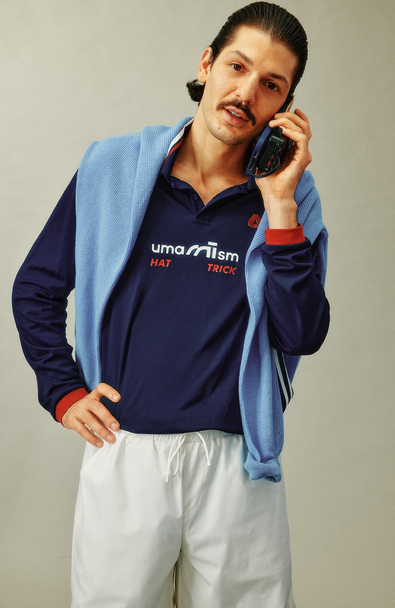 UMAMIISM Quick-Dry Striped Polo Long Sleeve Tee-L/S Tee-XS (Preorder)-White-Free Shipping Leatheretro