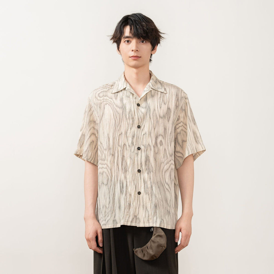 MOITIEDEPETALE Tree Ring Cuban Half Shirt-Half shirt-XS-Free Shipping Leatheretro