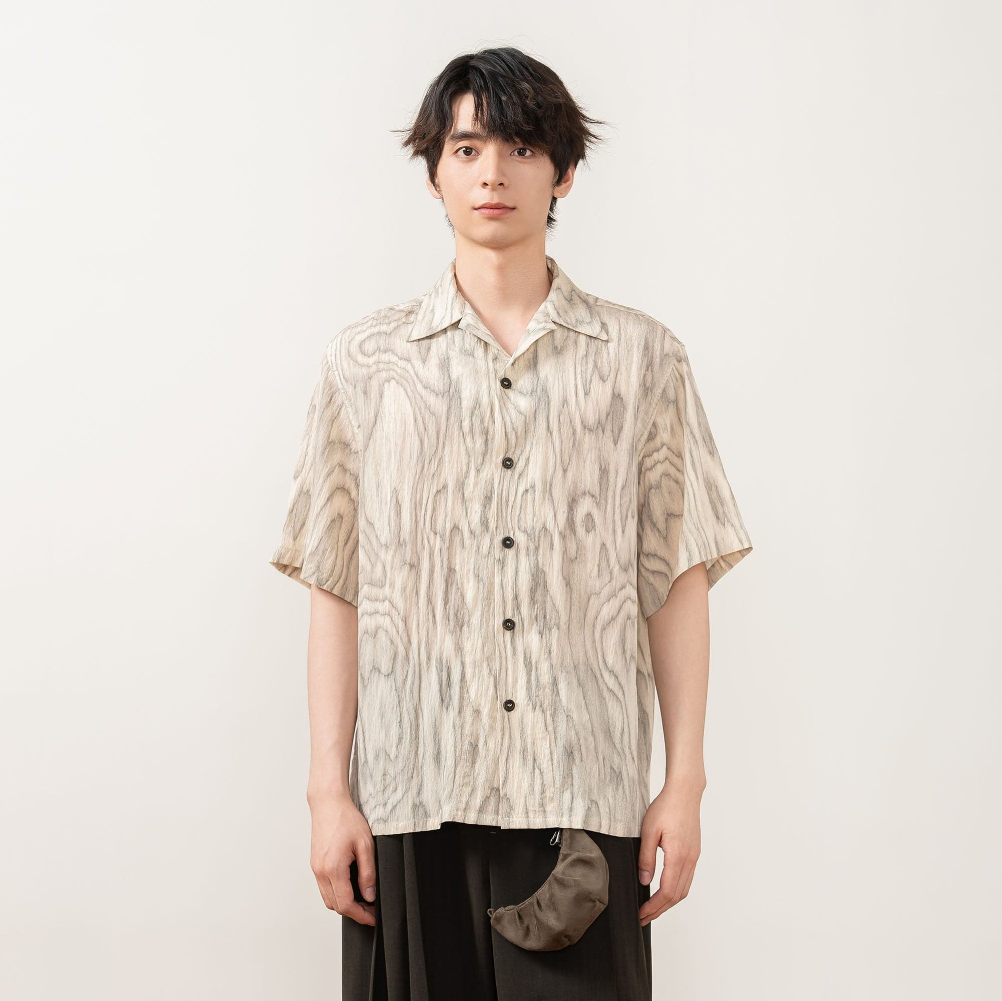 MOITIEDEPETALE Tree Ring Cuban Half Shirt-Half shirt-XS-Free Shipping Leatheretro