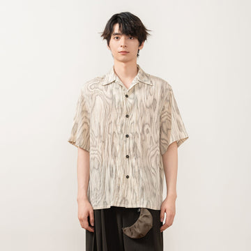 MOITIEDEPETALE Tree Ring Cuban Half Shirt-Half shirt-XS-Free Shipping Leatheretro