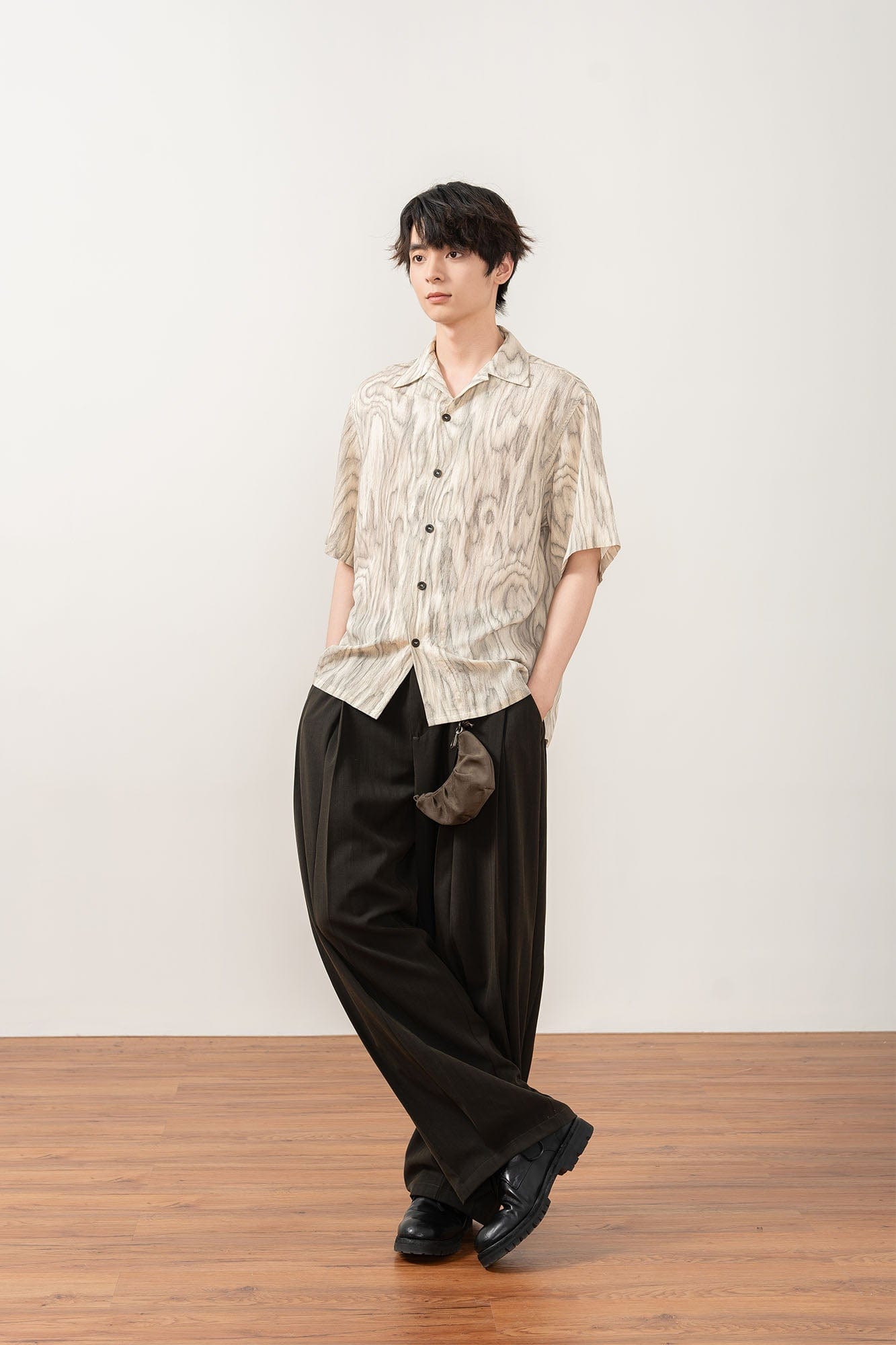 MOITIEDEPETALE Tree Ring Cuban Half Shirt-Half shirt-XS-Free Shipping Leatheretro