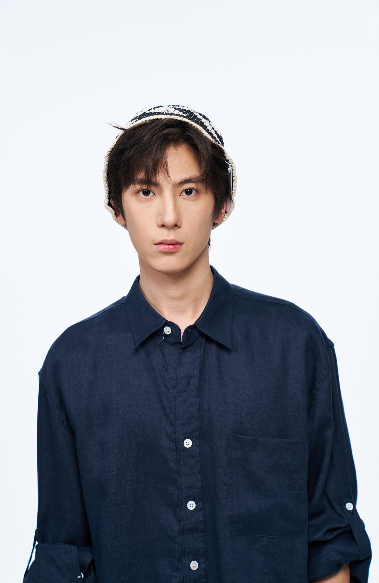 OVERLAPS Soft-Drape Button-Up Shirt-Shirt-S-Free Shipping Leatheretro