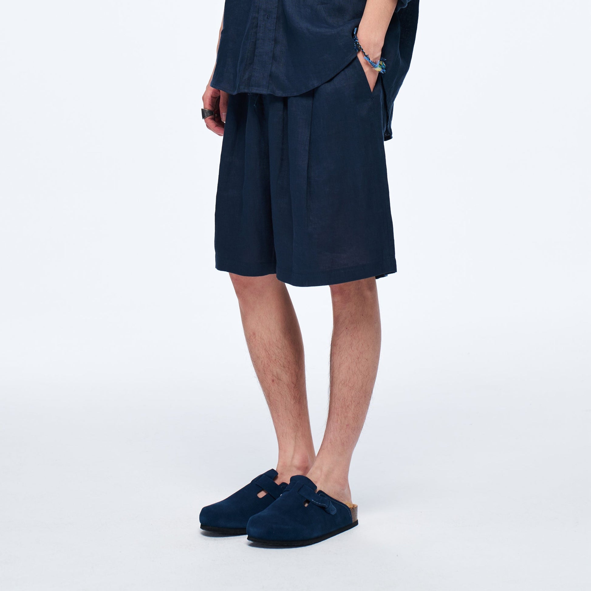 OVERLAPS Soft-Drape Pleated Shorts-Shorts-S-Free Shipping Leatheretro