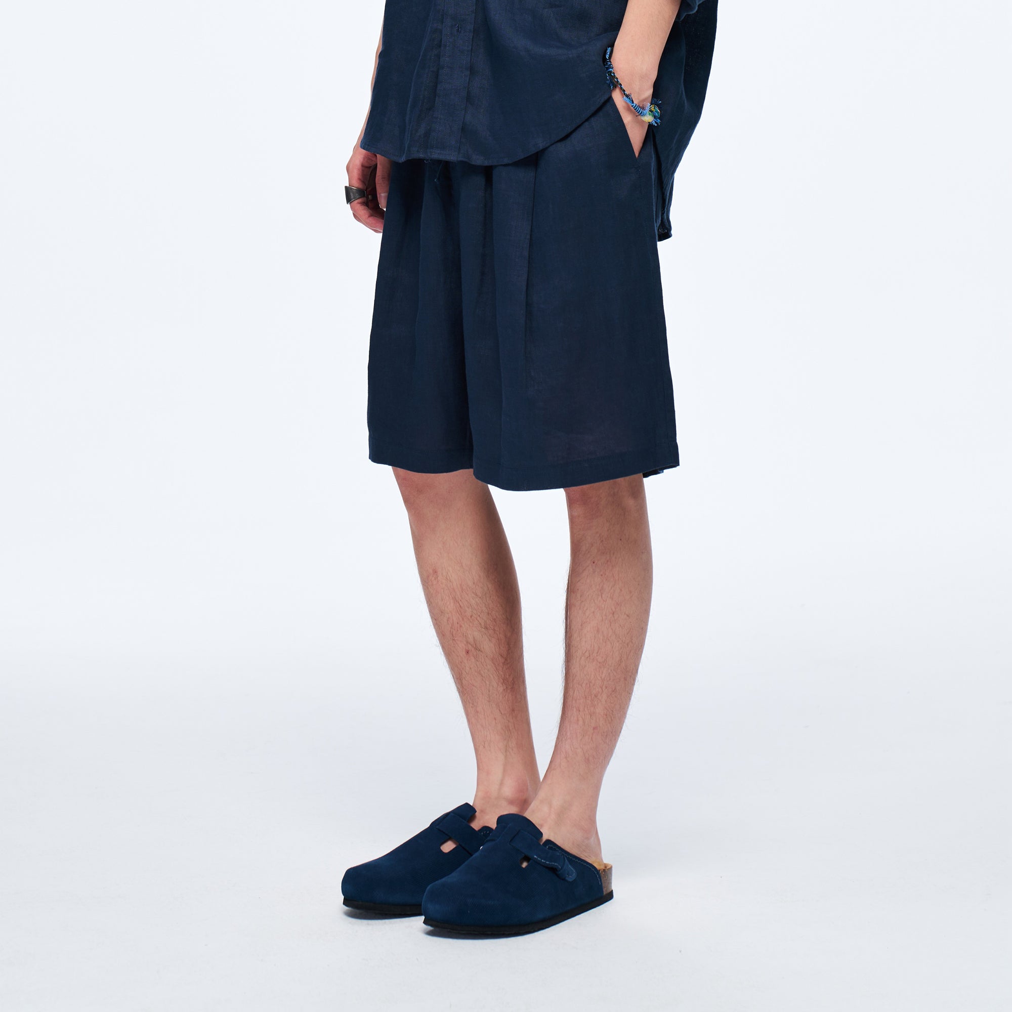 OVERLAPS Soft-Drape Pleated Shorts-Shorts-S-Free Shipping Leatheretro