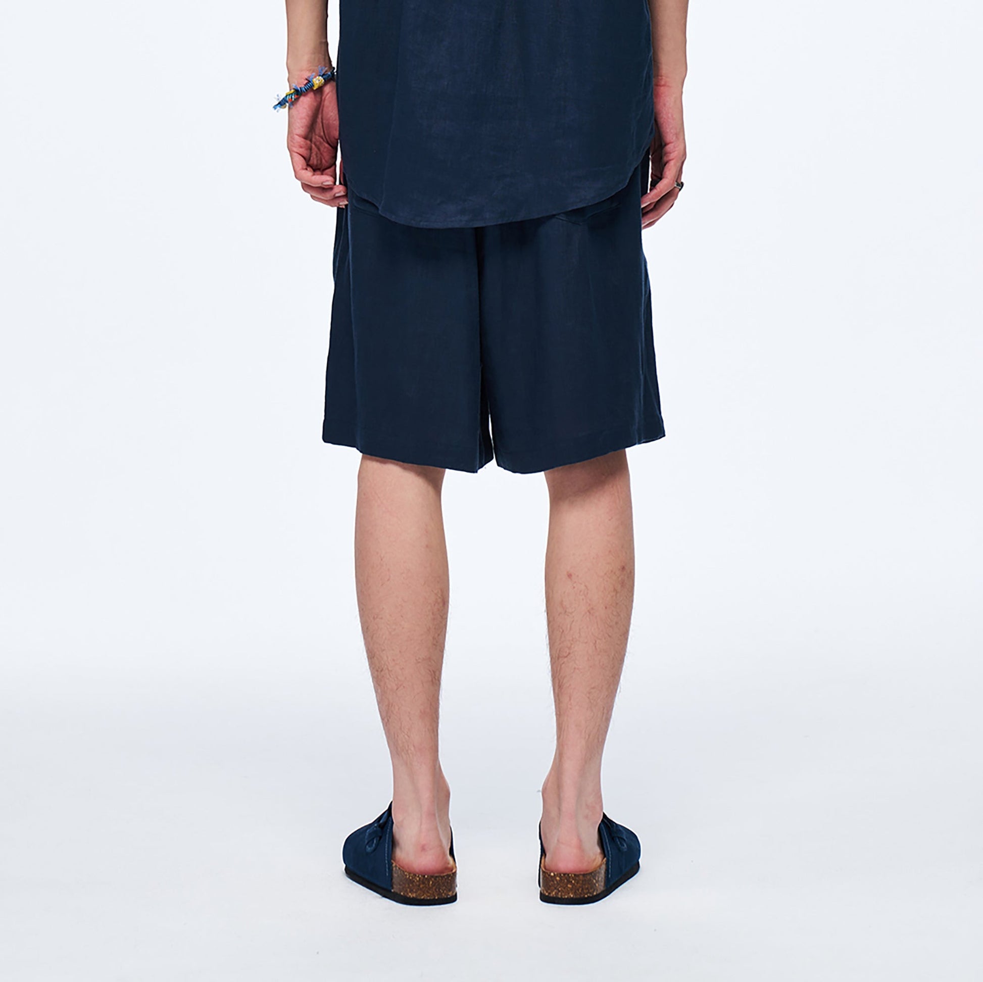 OVERLAPS Soft-Drape Pleated Shorts-Shorts-S-Free Shipping Leatheretro