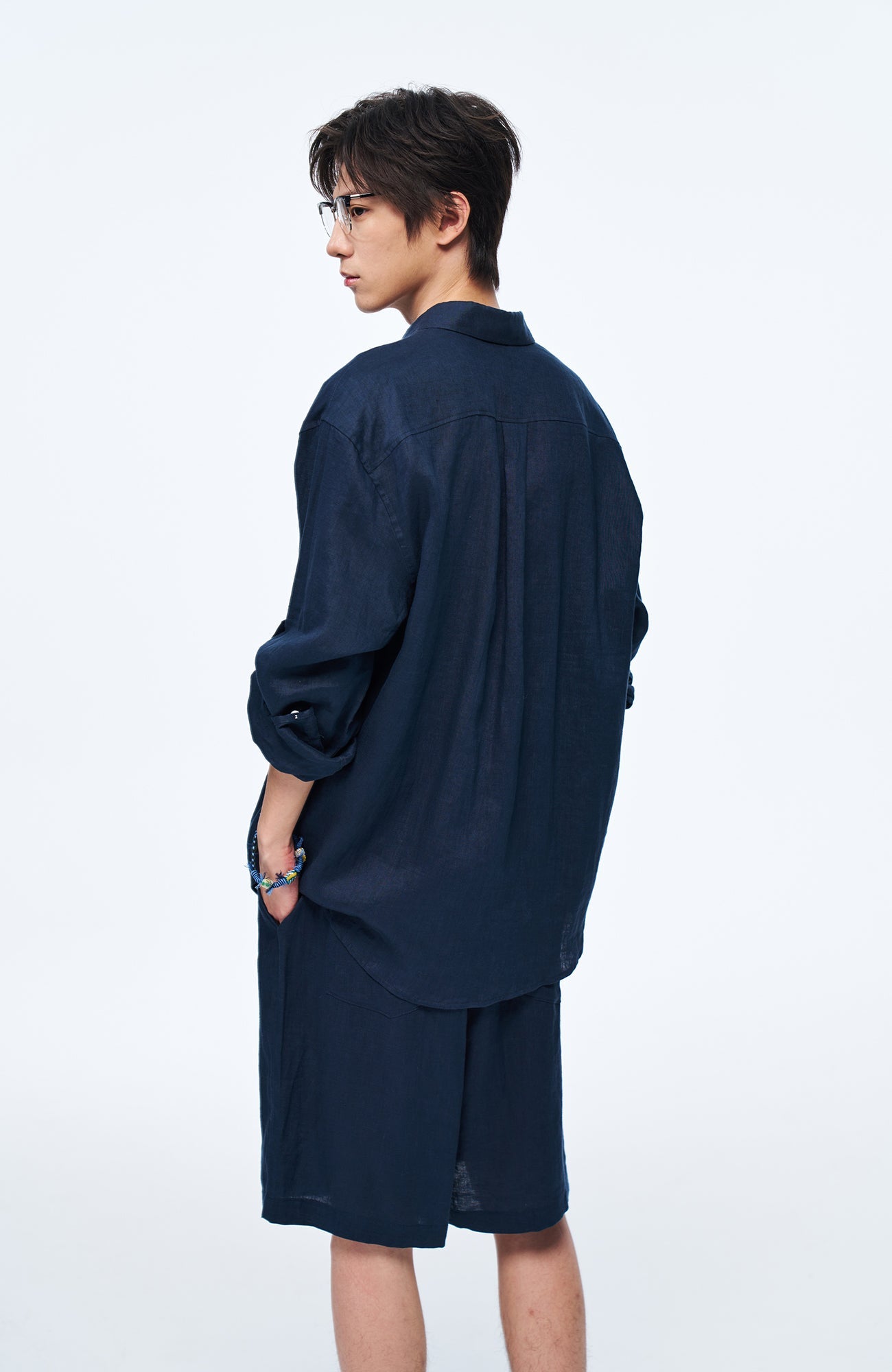 OVERLAPS Soft-Drape Button-Up Shirt-Shirt-S-Free Shipping Leatheretro