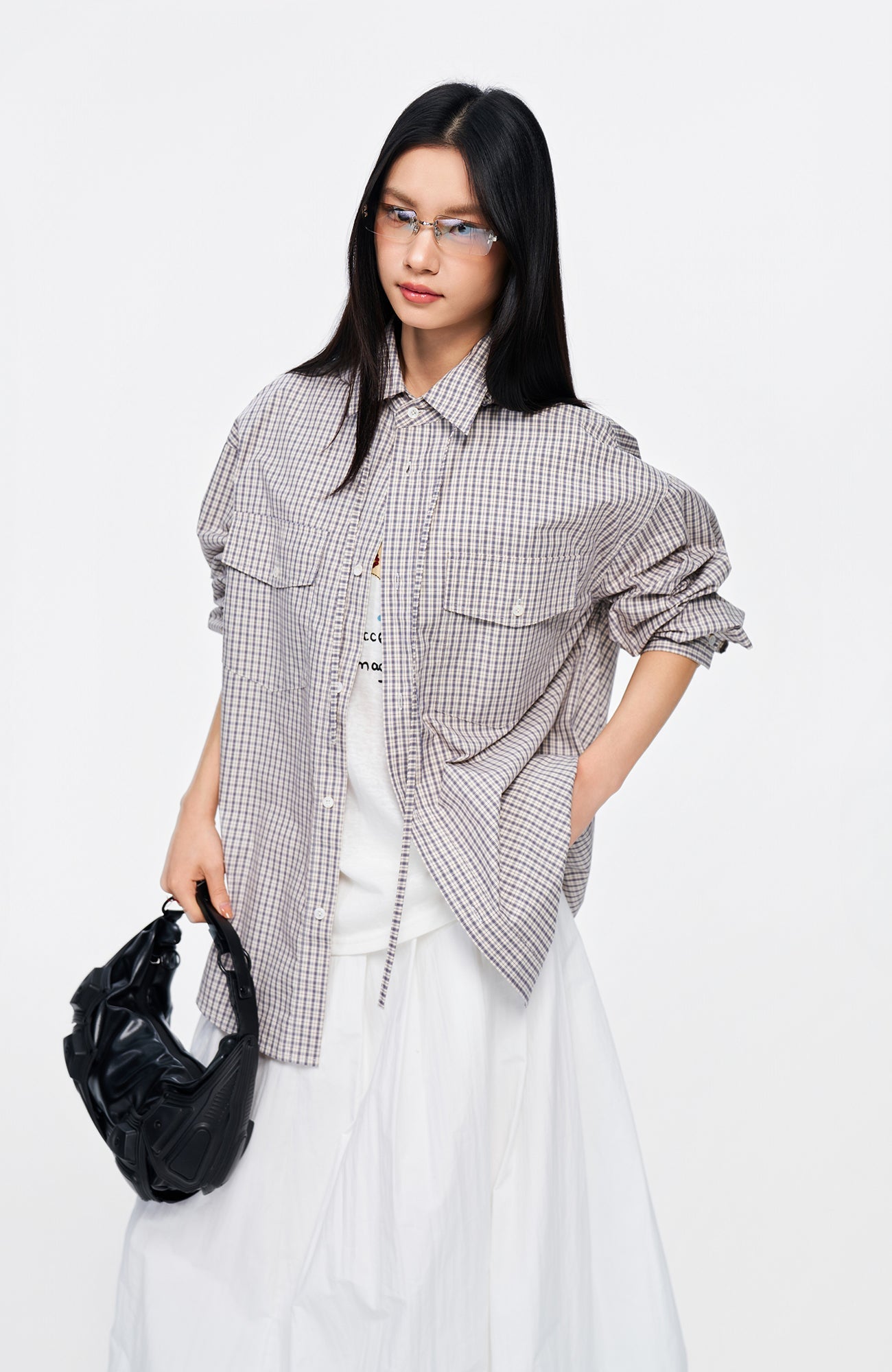 OVERLAPS Stripe Detachable-Hood Shirt-Shirt-S-Blue-Free Shipping Leatheretro