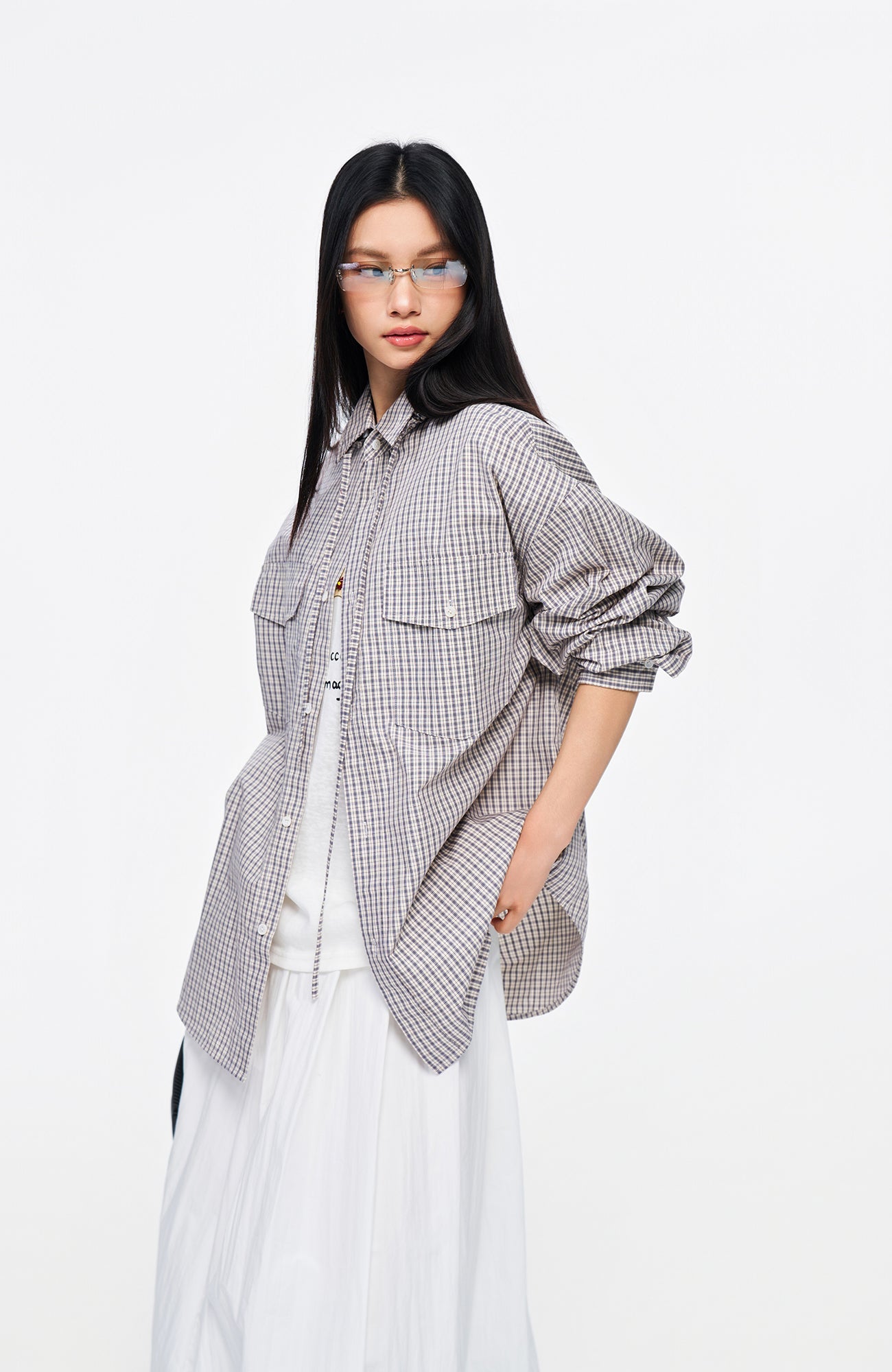 OVERLAPS Stripe Detachable-Hood Shirt-Shirt-S-Blue-Free Shipping Leatheretro