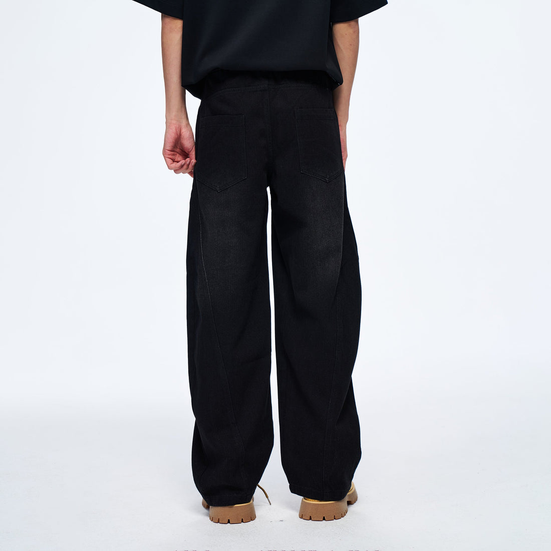 OVERLAPS Slim Curved-Leg Jeans-Jeans-S-Free Shipping Leatheretro