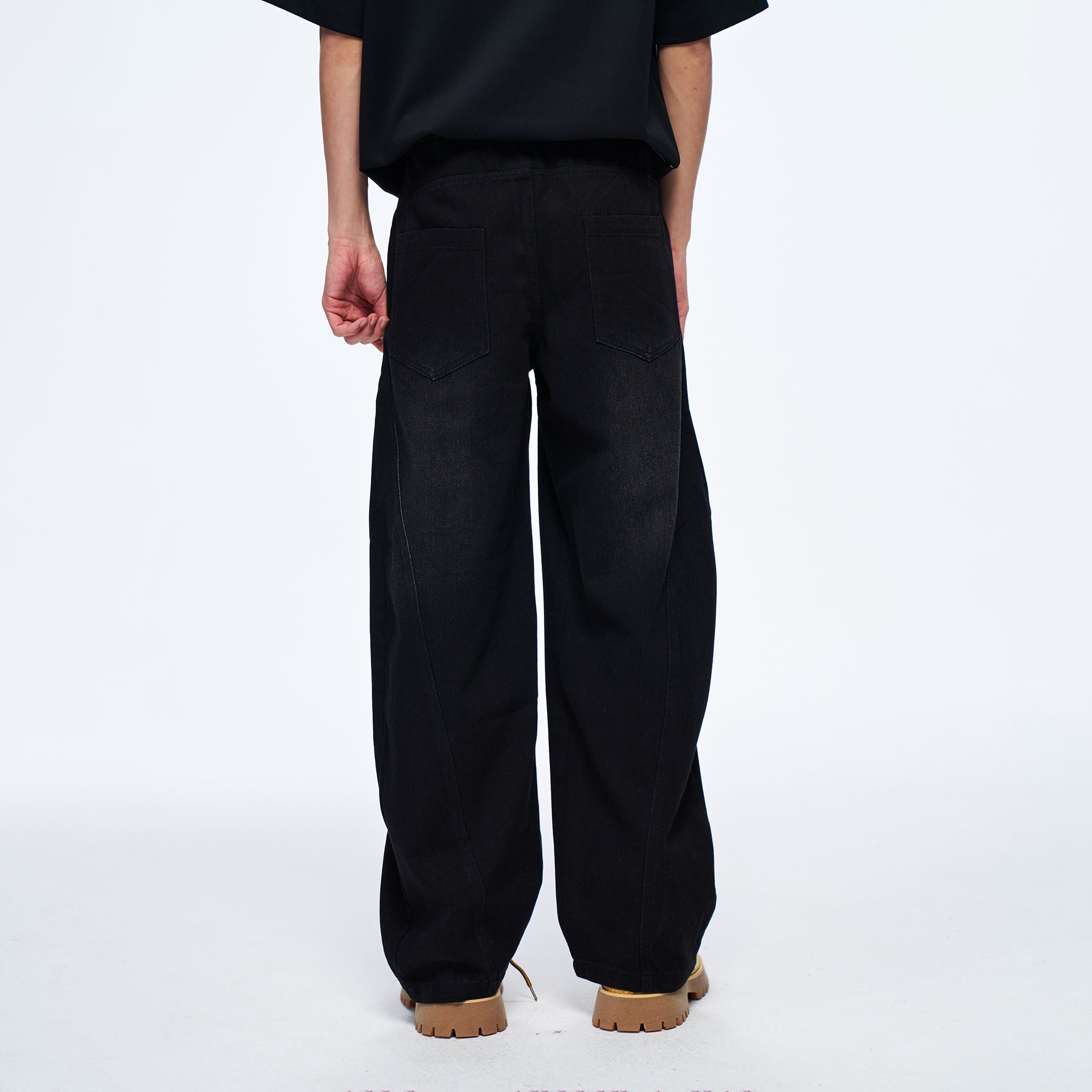 OVERLAPS Slim Curved-Leg Jeans-Jeans-S-Free Shipping Leatheretro