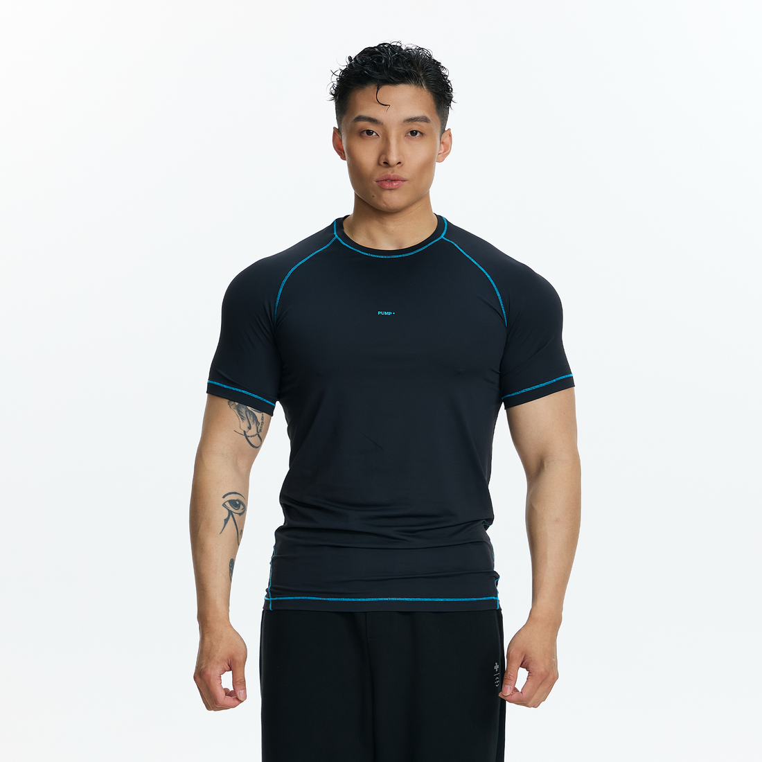 PUMPPLUS Contrast Piping Slim Quick-Dry Training Tee-Tank Top-M-Free Shipping Leatheretro