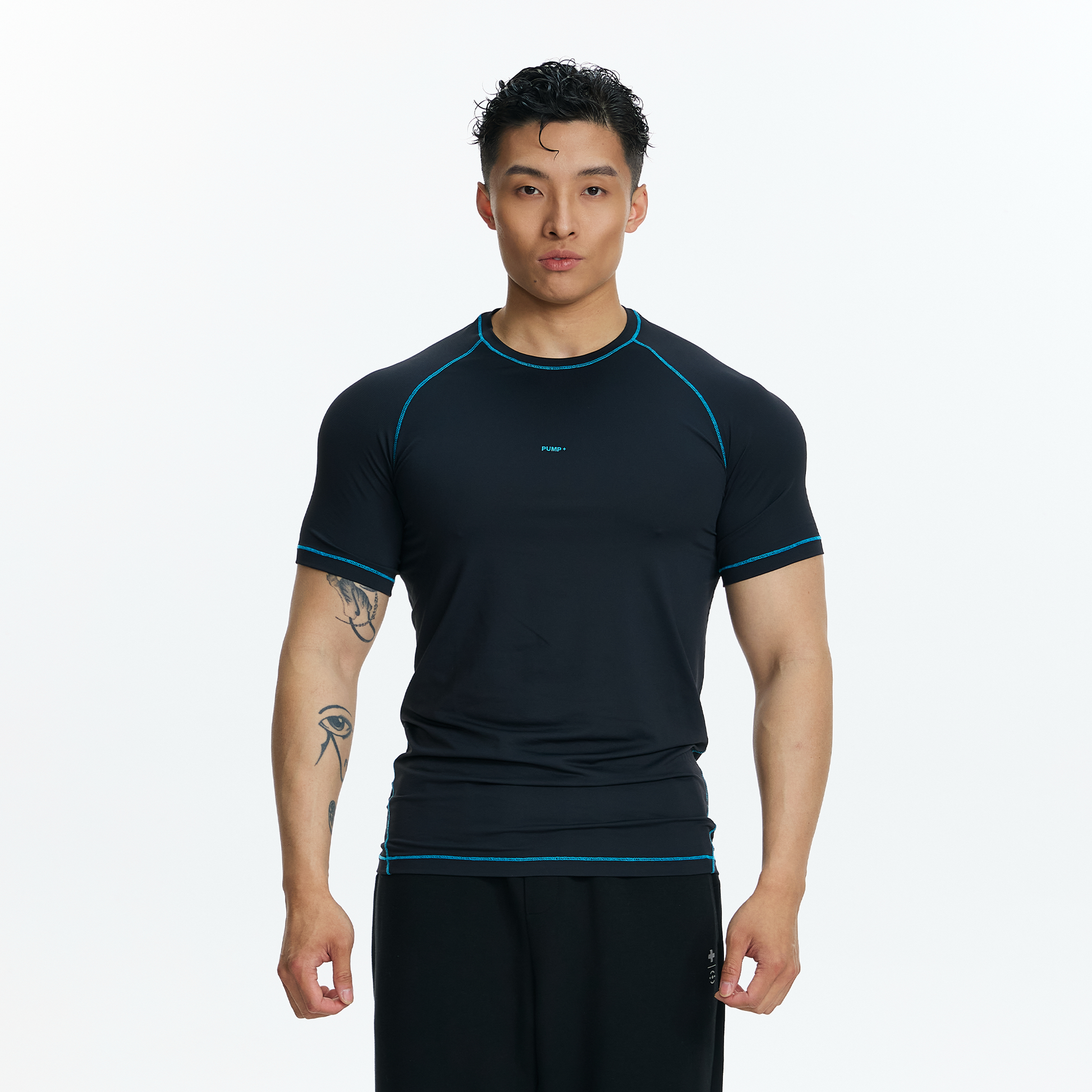 PUMPPLUS Contrast Piping Slim Quick-Dry Training Tee-Tank Top-M-Free Shipping Leatheretro