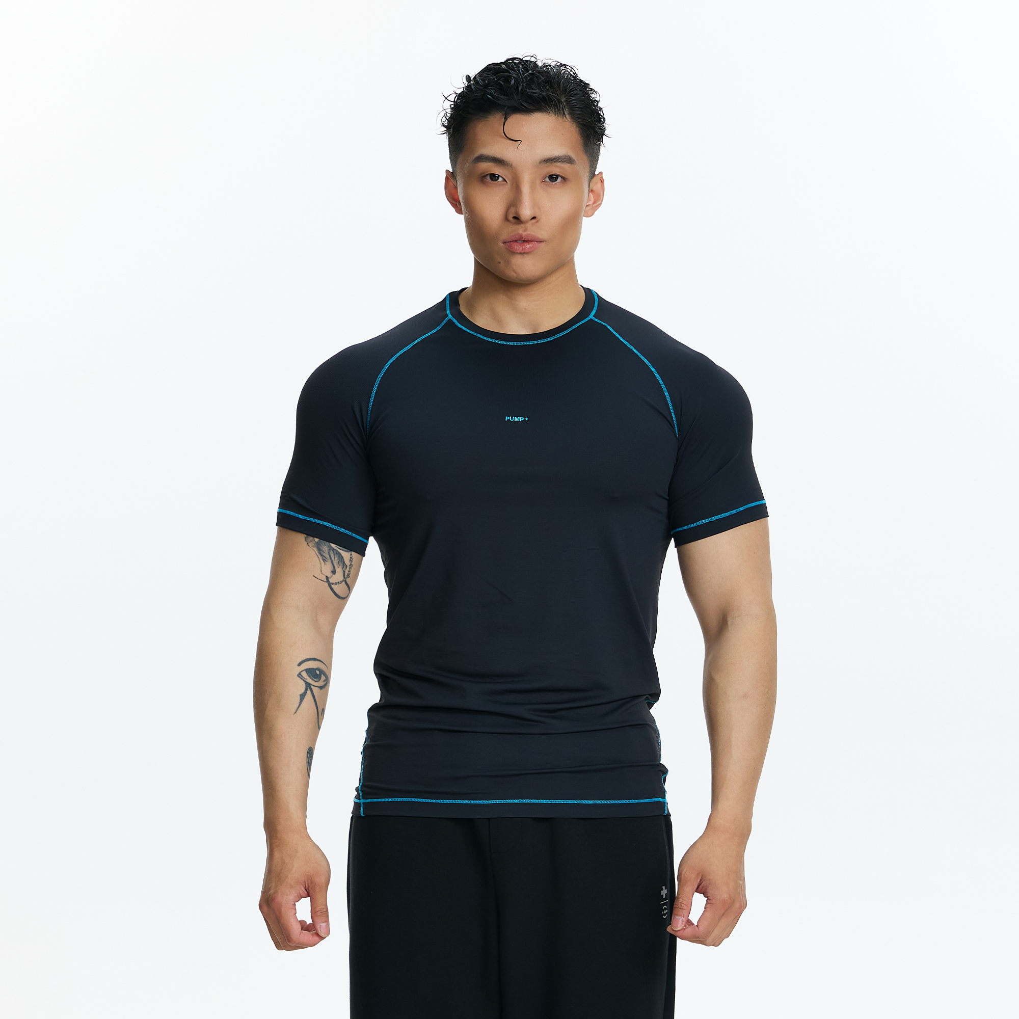 PUMPPLUS Contrast Piping Slim Quick-Dry Training Tee-Tank Top-M-Free Shipping Leatheretro