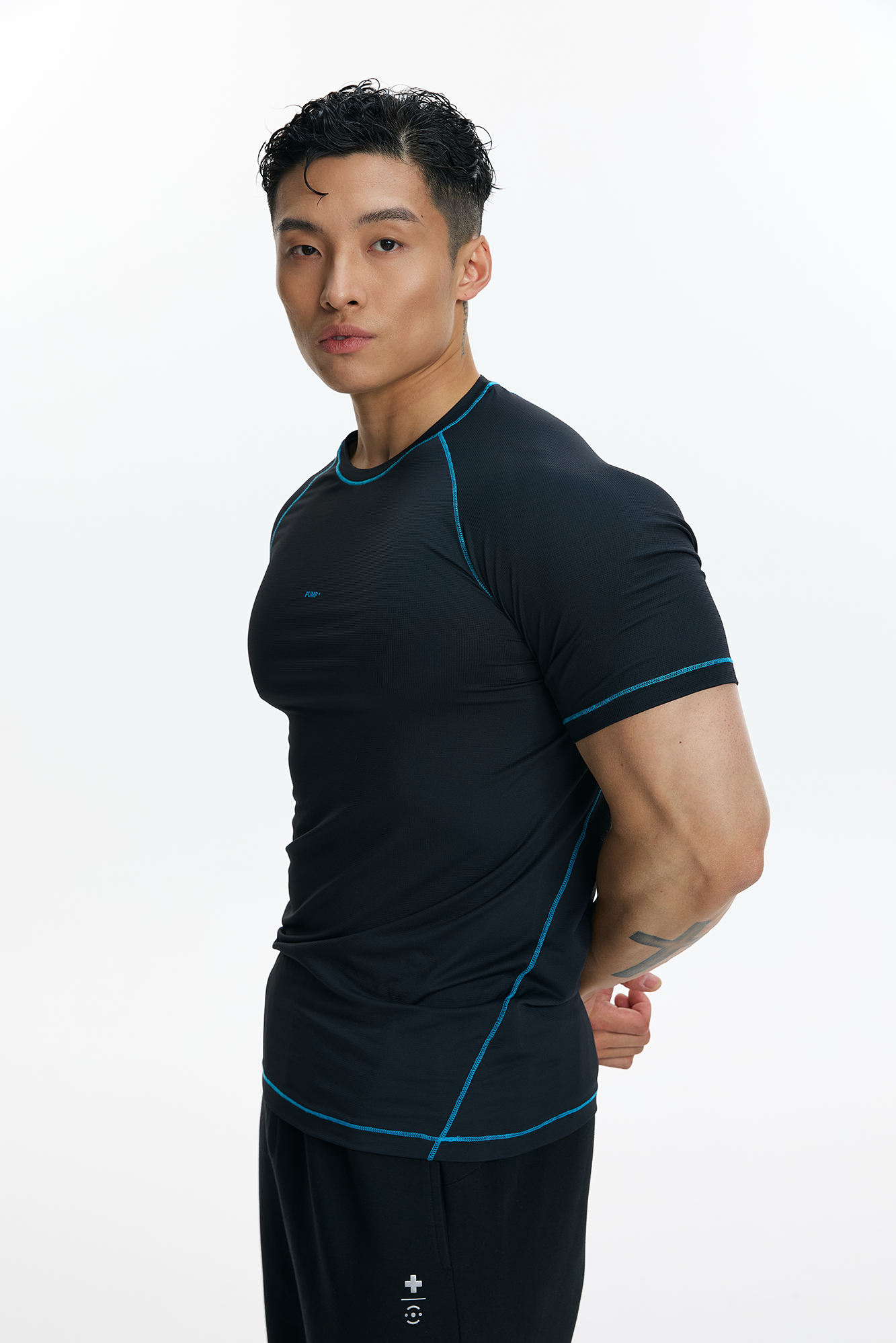 PUMPPLUS Contrast Piping Slim Quick-Dry Training Tee-Tank Top-M-Free Shipping Leatheretro
